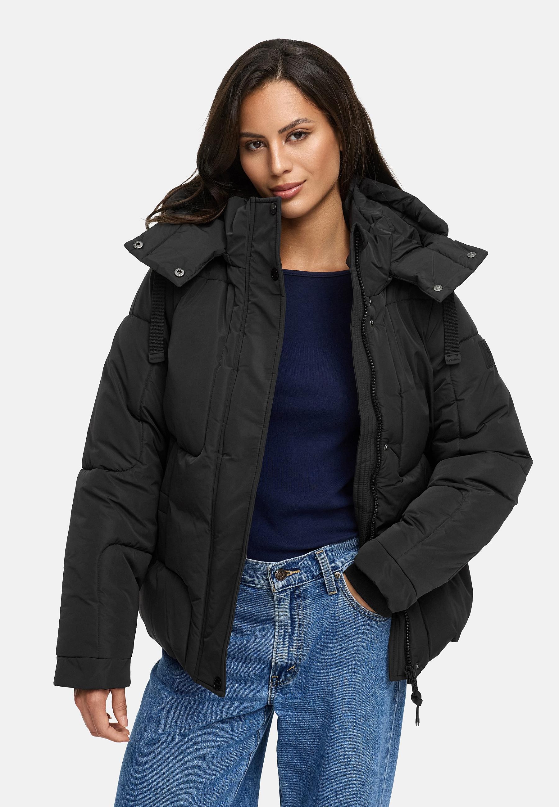 Navahoo Steppjacke »Zauberlicht 14«, mit Kapuze, Winterjacke mit abnehmbarer Kapuze und Fleece-Futter