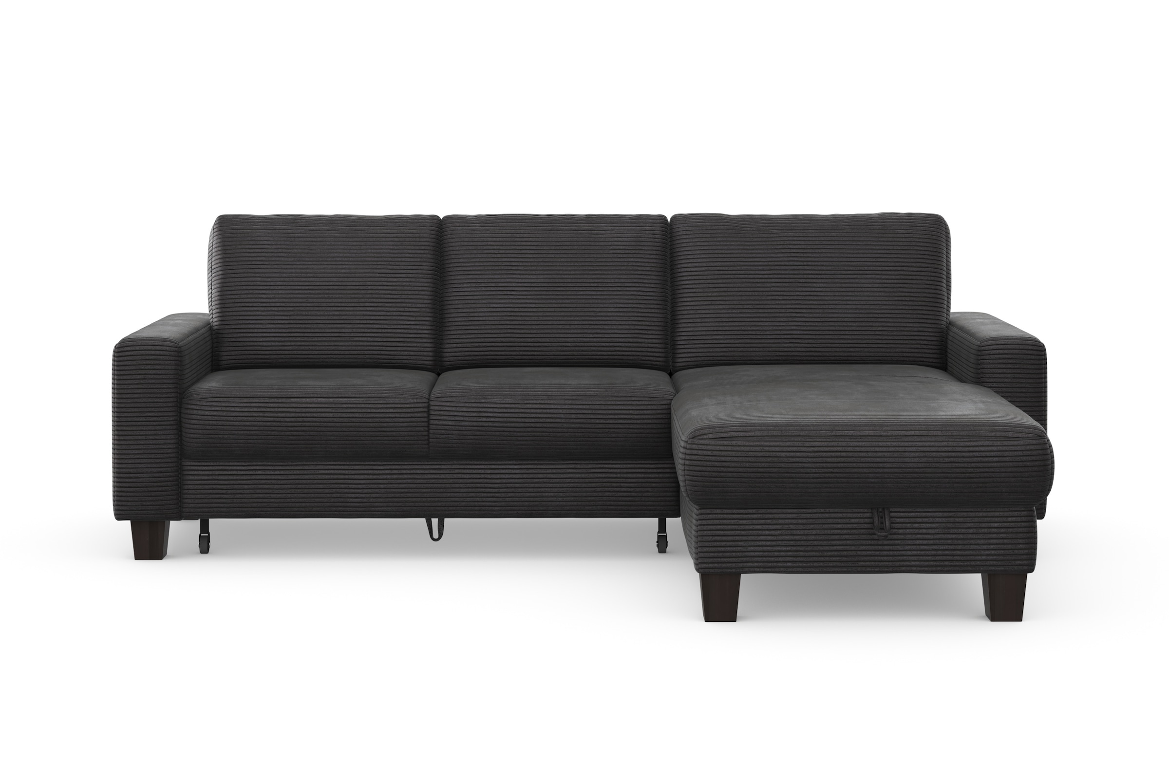 Home affaire Ecksofa »Summer L-Form«, mit Recamiere, mit oder ohne Bettfunktion und Bettkasten, Cord-Bezug