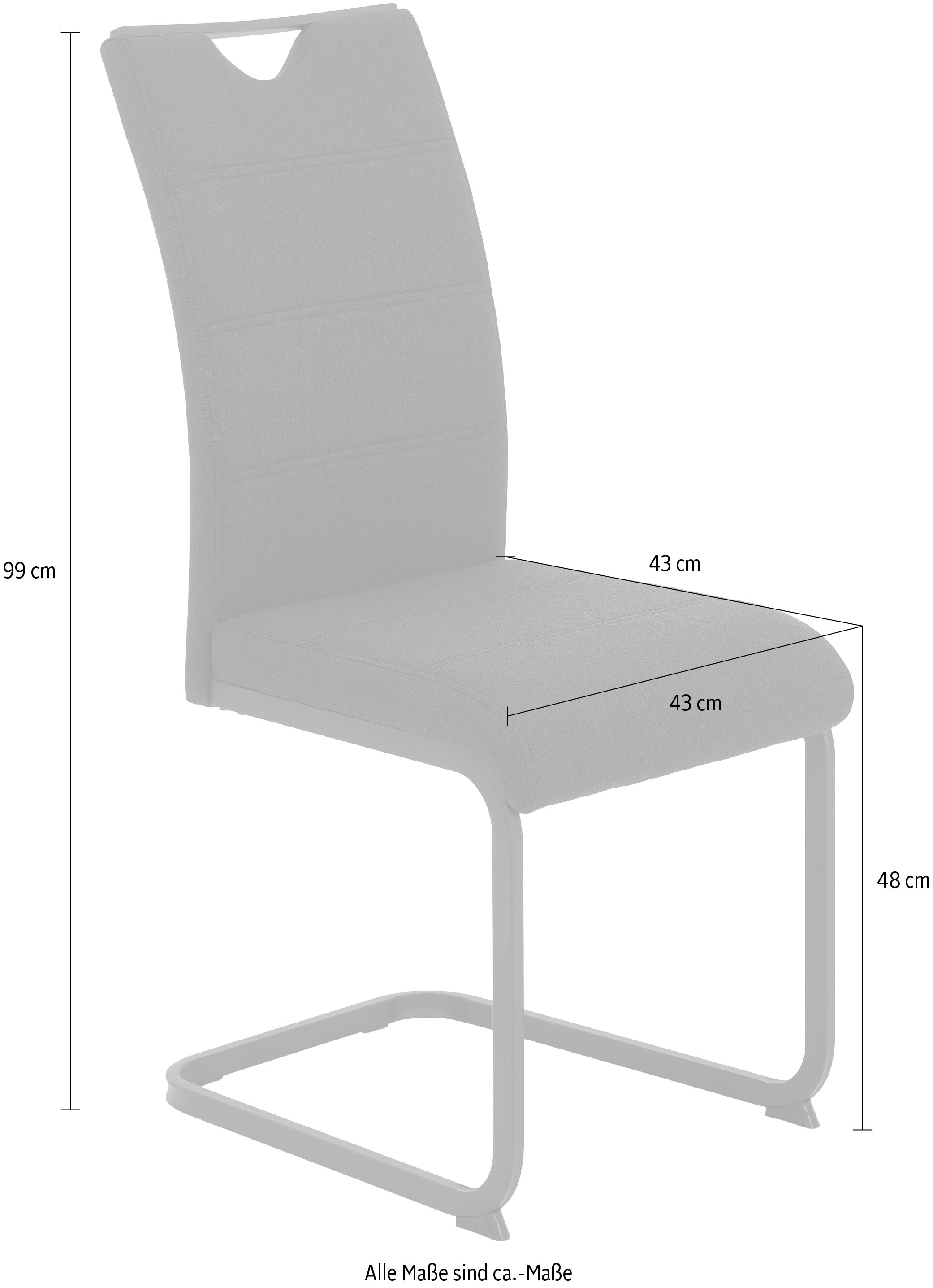 HELA Essgruppe »GISELLE«, (Set, 5 tlg.), U-Gestell, Tischplatte mit Baumkante, Belastbarkeit Stuhl 120 KG