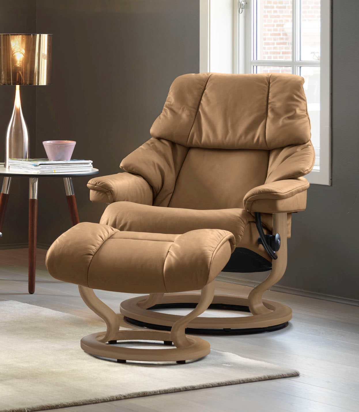 Stressless Fußhocker "Reno", mit Classic Base, Gestell Eiche