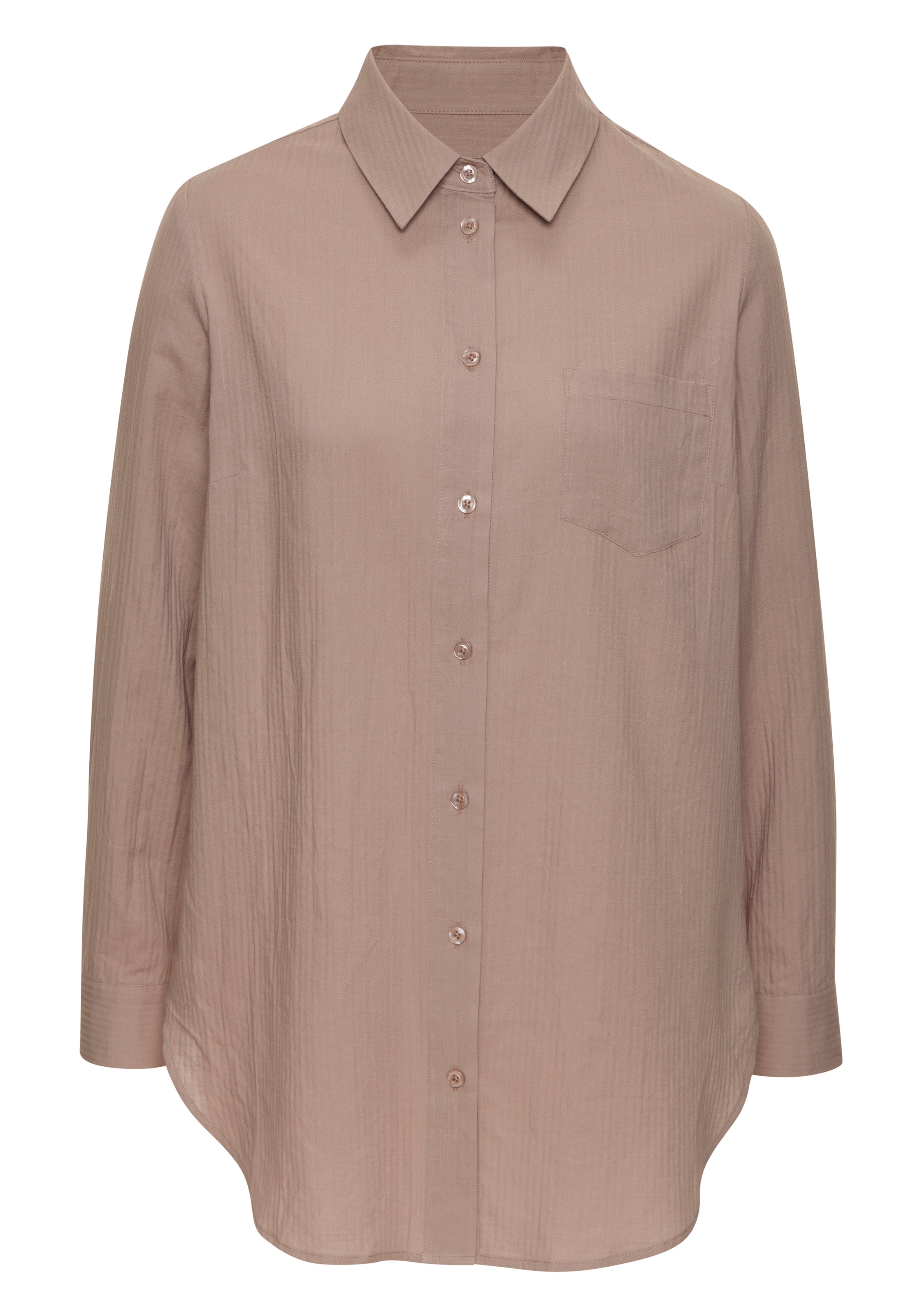 Vivance aus Strukturware, Damenbluse mit Hemdkragen und Knopfleiste günstig online kaufen