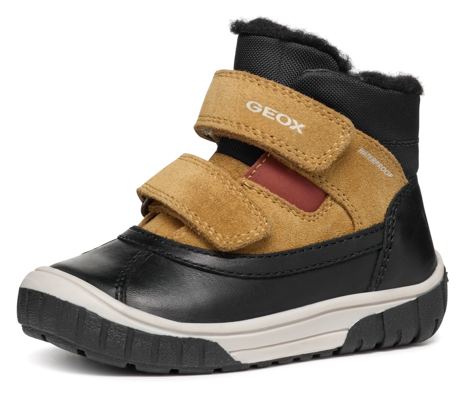 Geox Winterboots »B OMAR BOY WPF C«, Klettstiefel, Babystiefel Winterstiefel mit Warmfutter