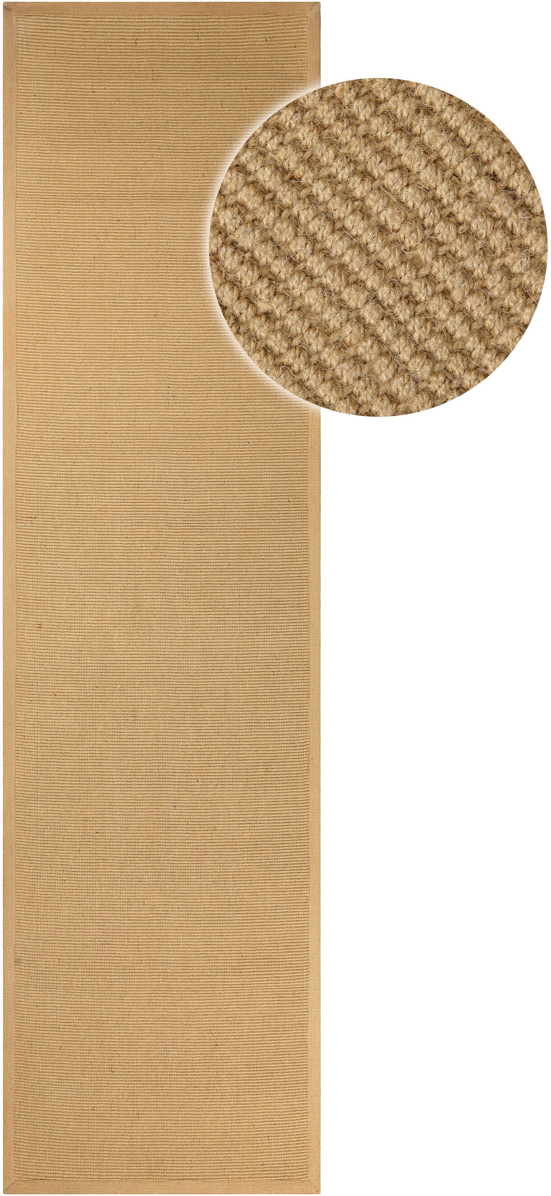 my home Teppich »Liora, Juteteppich, auch als Läufer erhältlich«, rechteckig, 5 mm Höhe, Flachgewebe, 100% Natur Jute, eingefasst, Wohnzimmer, Schlafzimmer