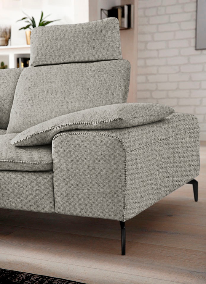 Thumbnail - W.SCHILLIG Ecksofa "valentinoo, Designsofa, elegant und bequem, L-Form" mit Sitztiefenverstellung, Breite 318 cm
