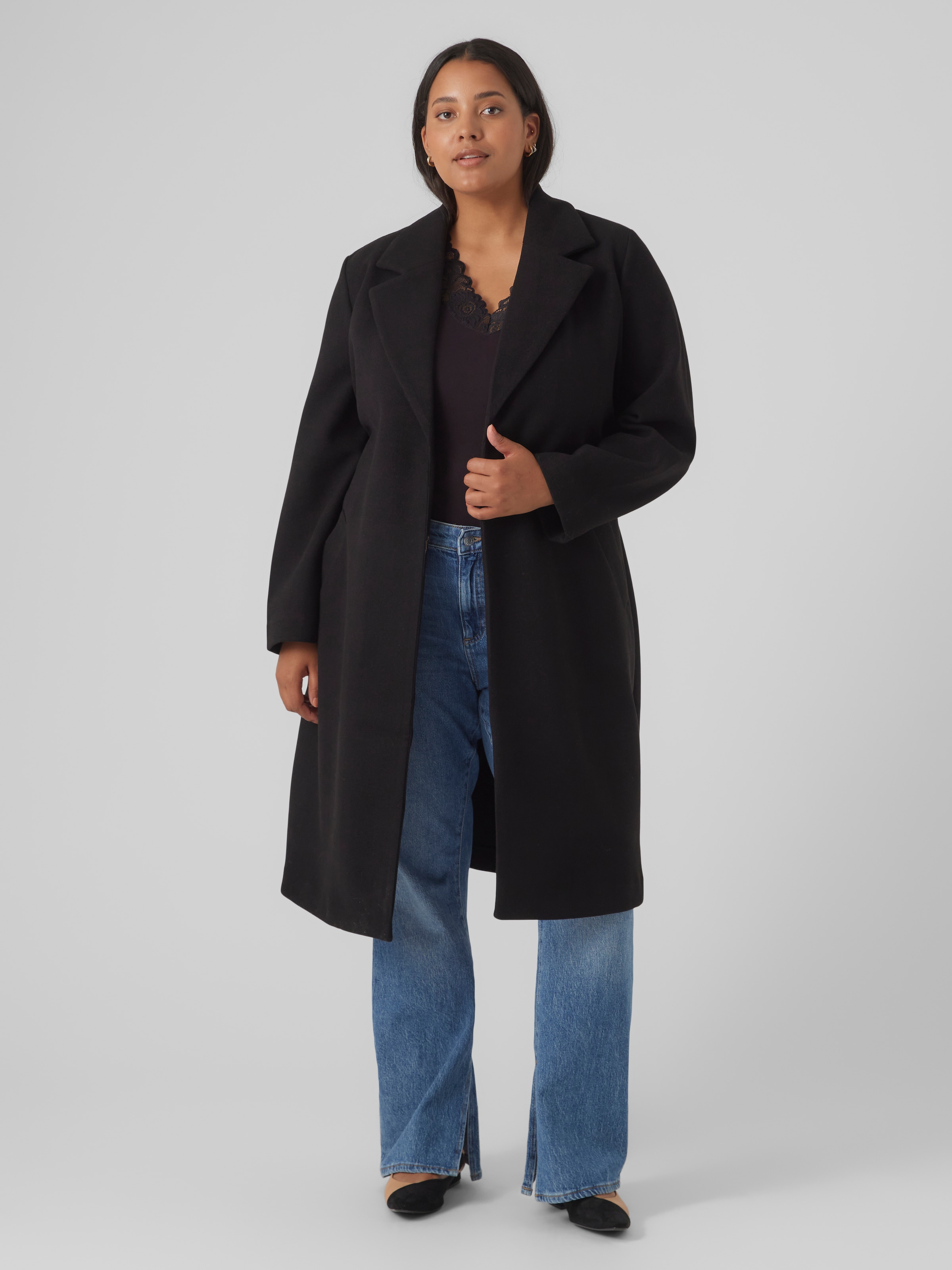 Vero Moda Curve Langmantel "VMCFORTUNEAYA LONG COAT GA CUR NOOS" günstig online kaufen