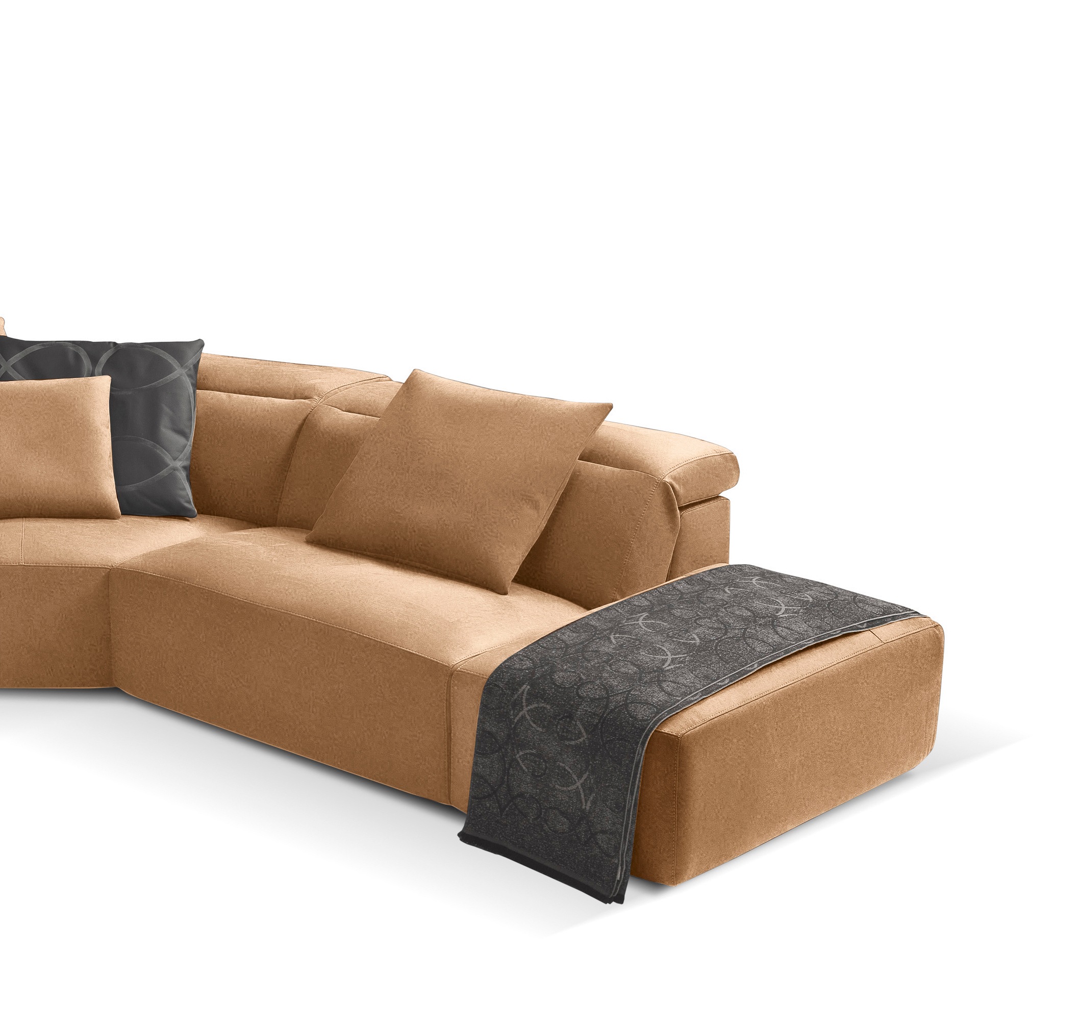 Egoitaliano Ecksofa »Beverly, extravangantes Designsofa mit erstklassigem Sitzkomfort«, wahlweise mit elektrischer Relaxfunktion, Kopfteilverstellung