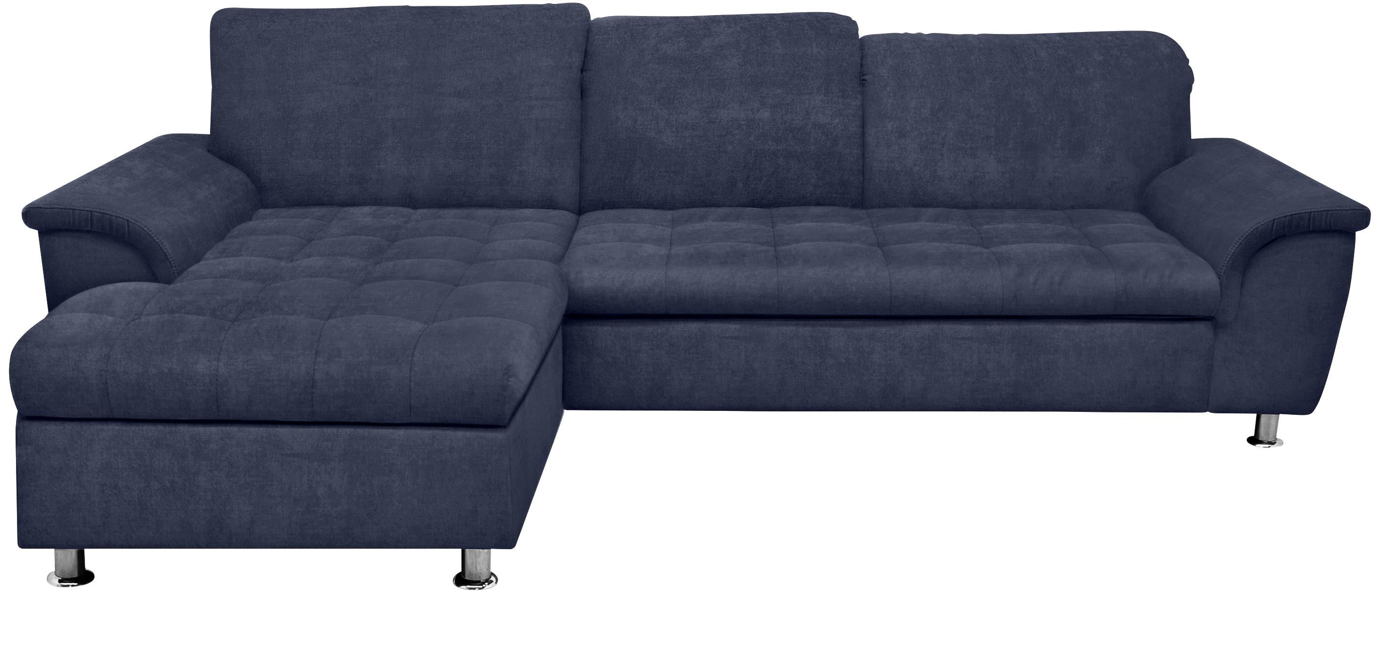 DOMO collection Ecksofa "FRANZI 278x170x81 cm, Steppung im Sitzbereich, L-Form" wahlweise mit Bettfunktion, Bettkasten und Kopfteilverstellung