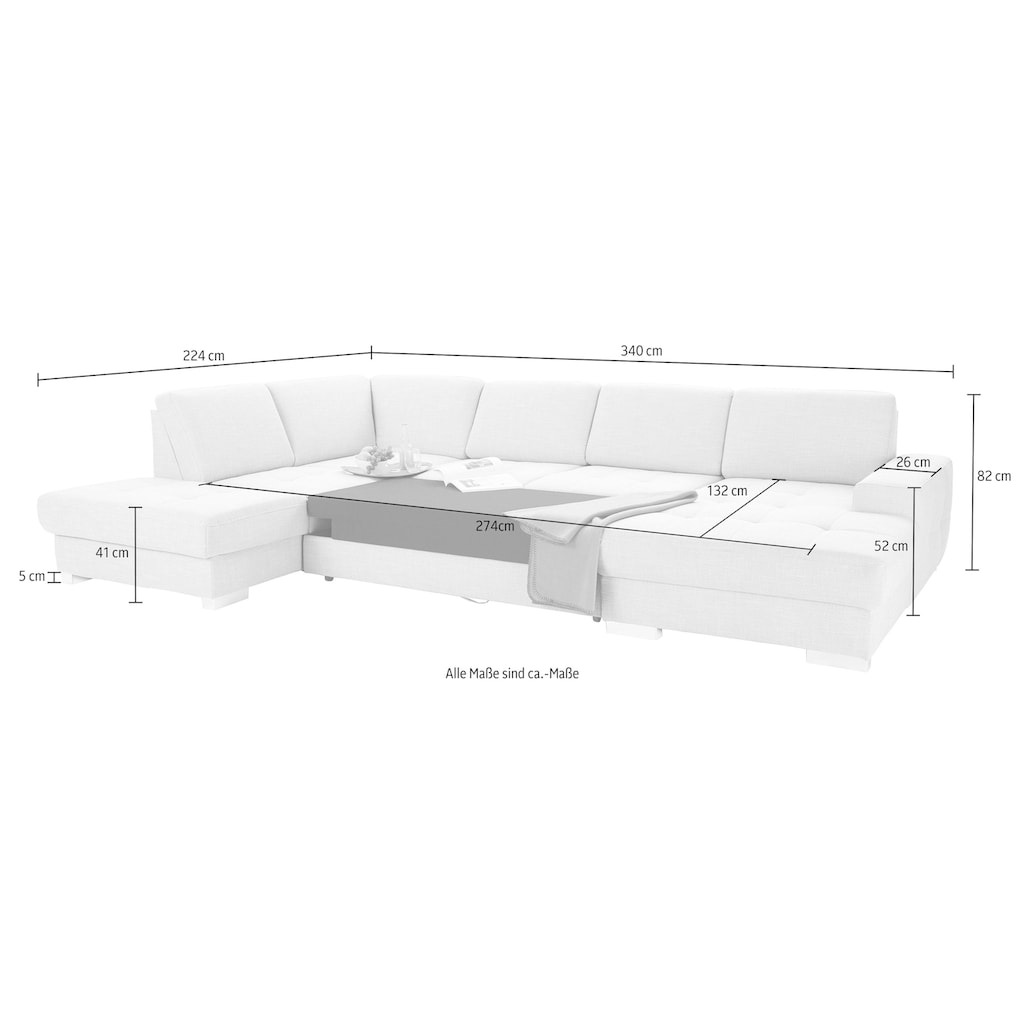 sit&more Wohnlandschaft »Santorini U-Form«