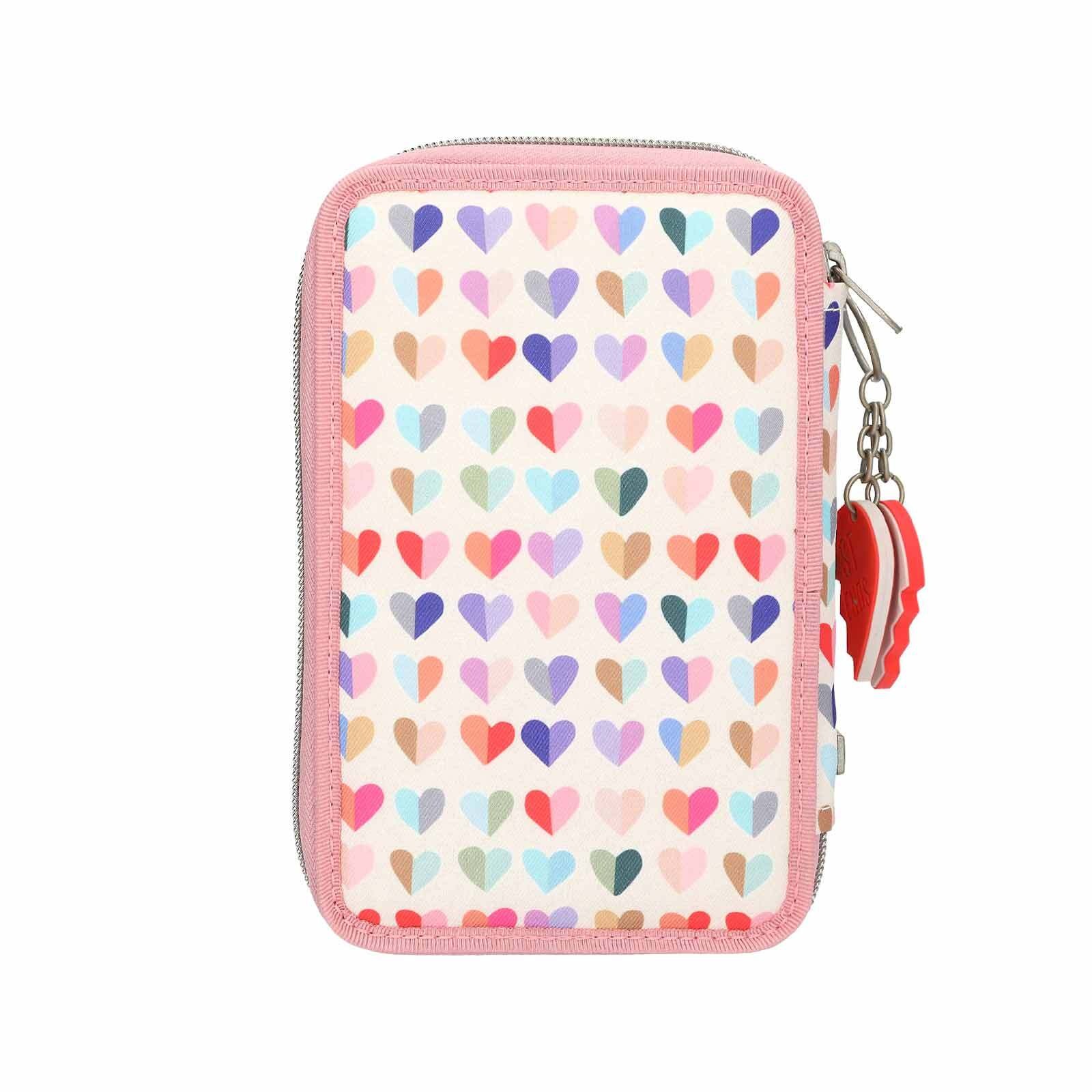 Depesche Buntstift »2-Fach Federtasche HEART TO HEART TOPModel 5,5 x 12 x 19 cm rosa«
