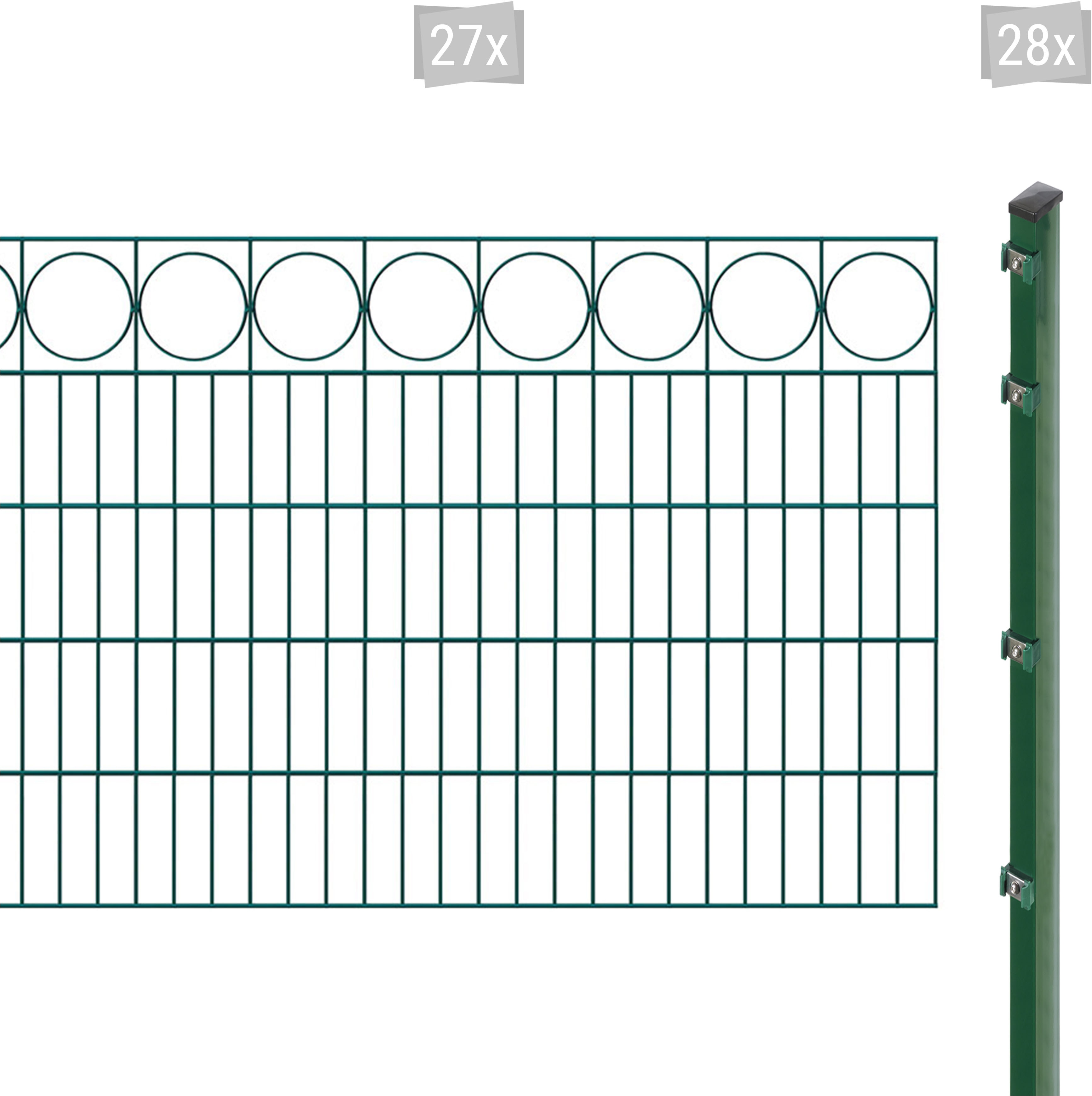 Arvotec "EXCLUSIVE 100 zum Einbetonieren "Ring" mit Zierleiste" Zaunhöhe 100 cm, Zaunlänge 2 - 60 m