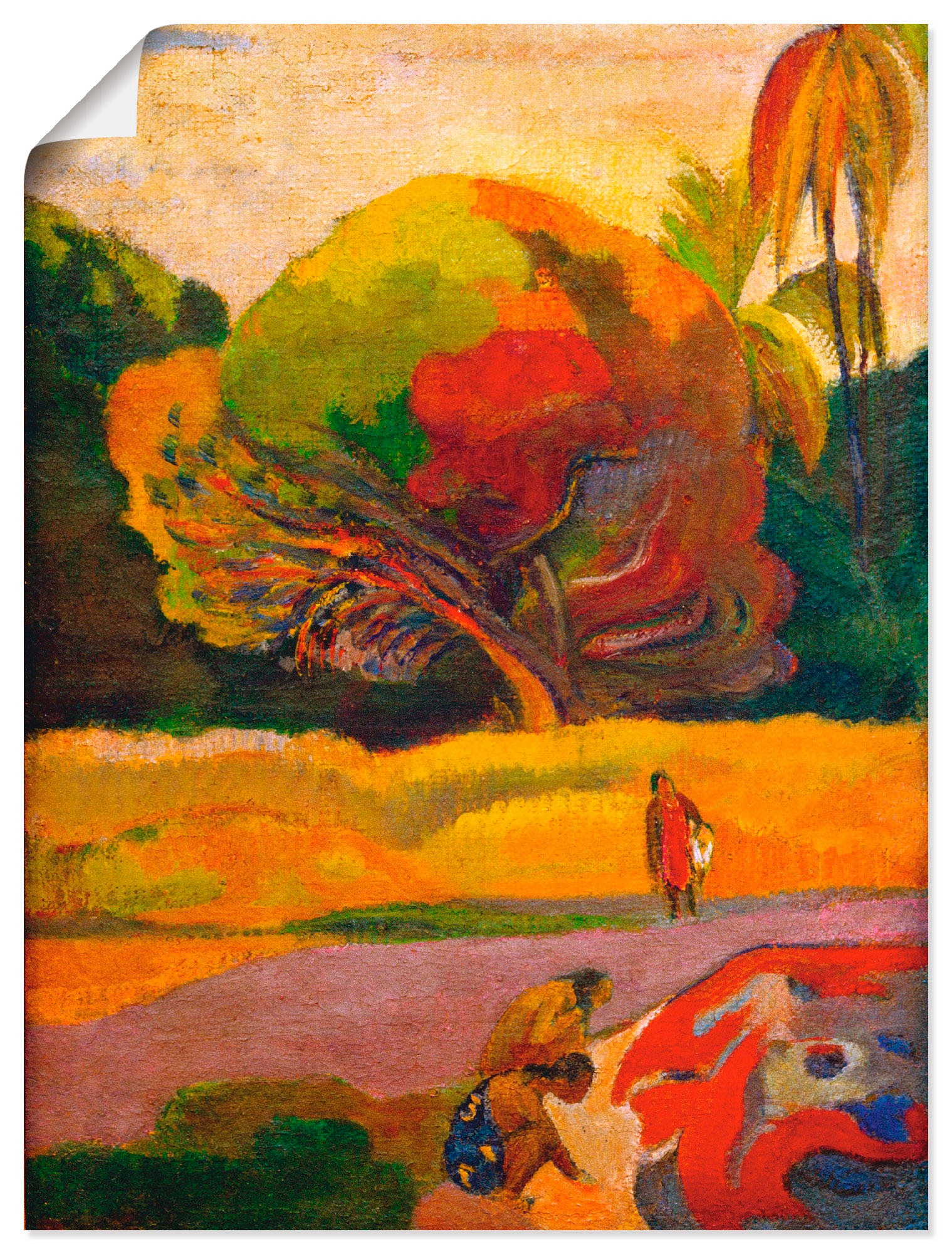 Wandbild »Paul Gauguin Frauen am Fluß«, Wiesen & Bäume, (1 St.), als Leinwandbild,...