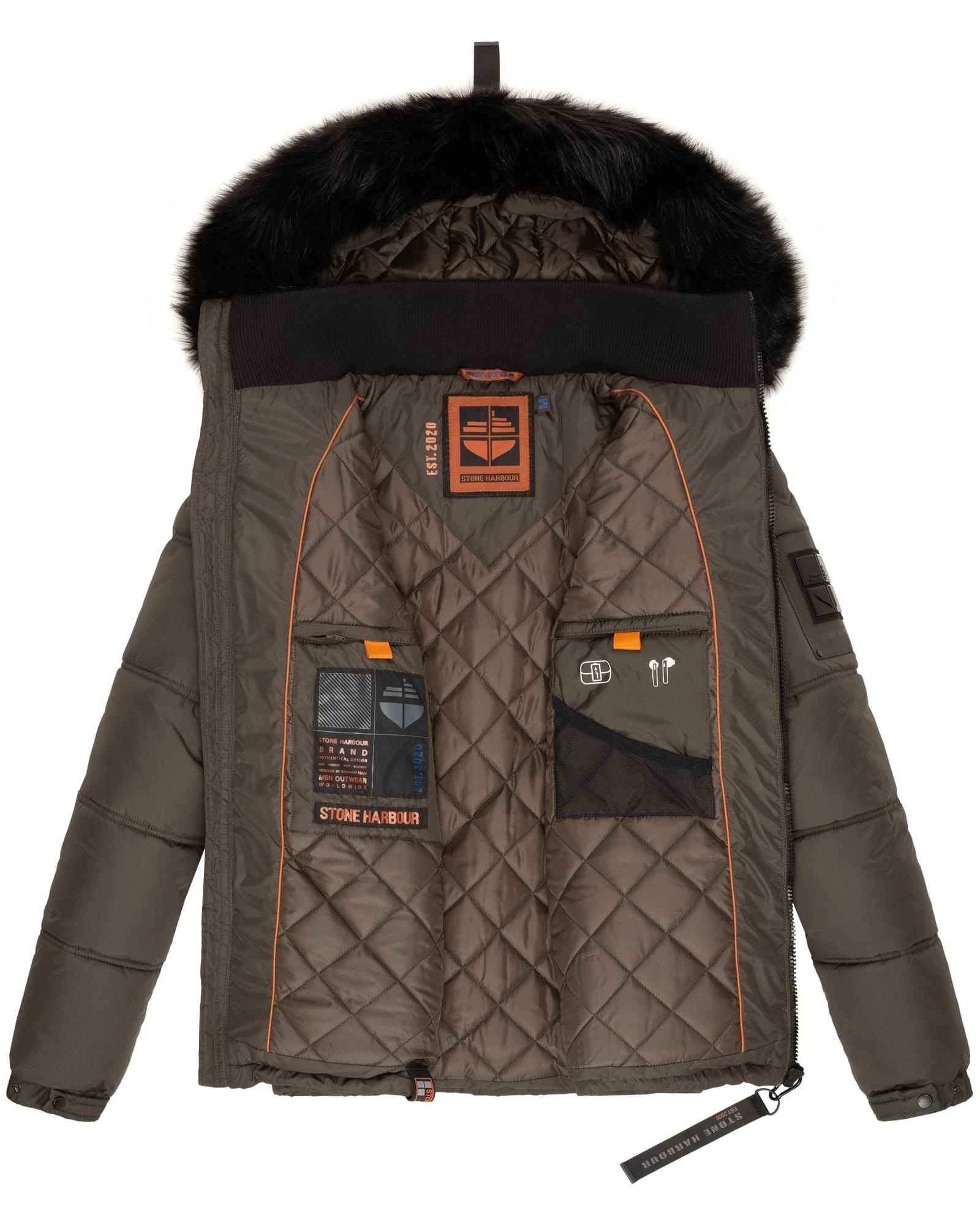 Stone Harbour Steppjacke »Zarlaan«, mit Kapuze, gesteppte Winterjacke mit abnehmbarer Kapuze