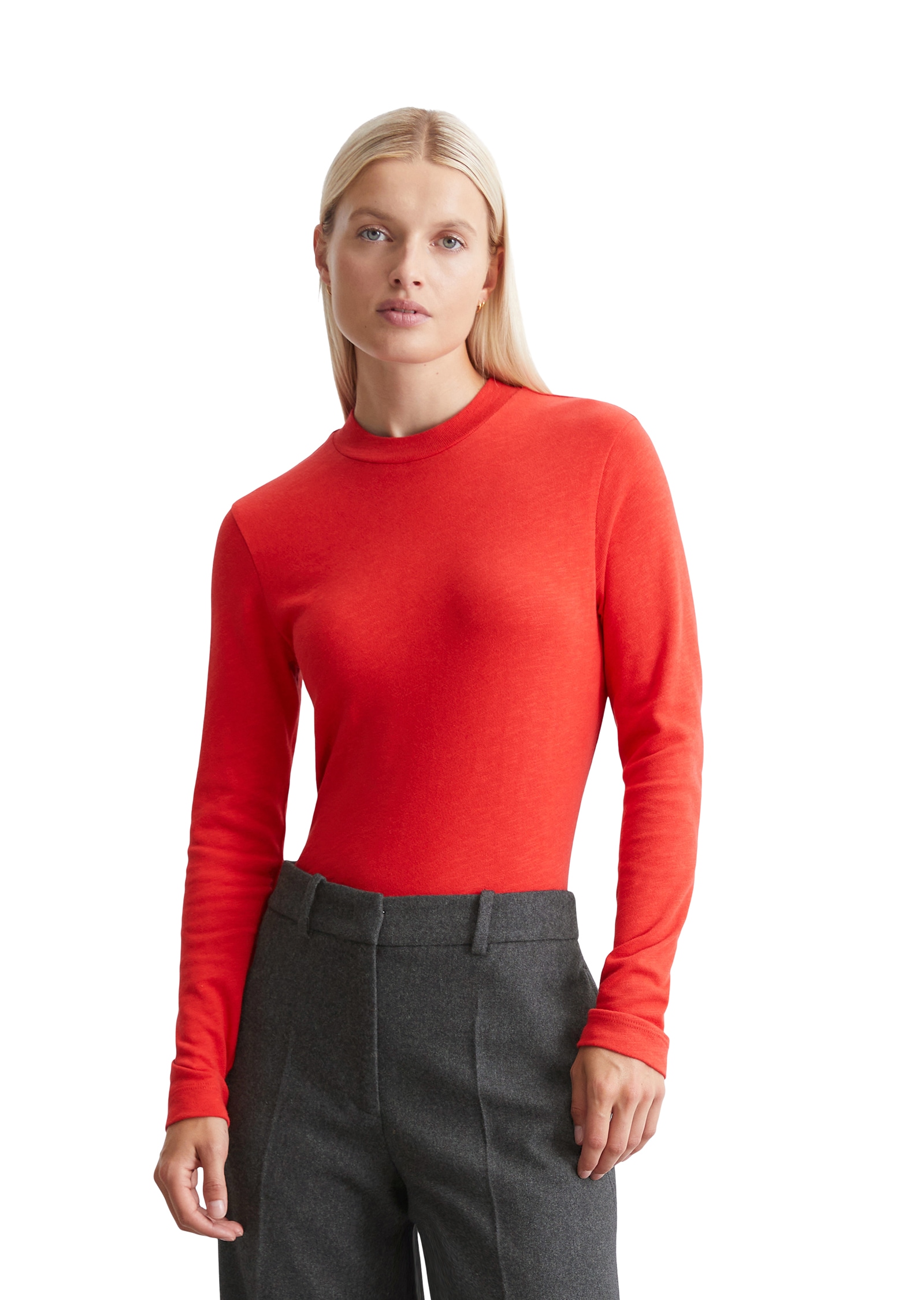 Marc OPolo Longsleeve, mit kleinem Mockneck-Kragen