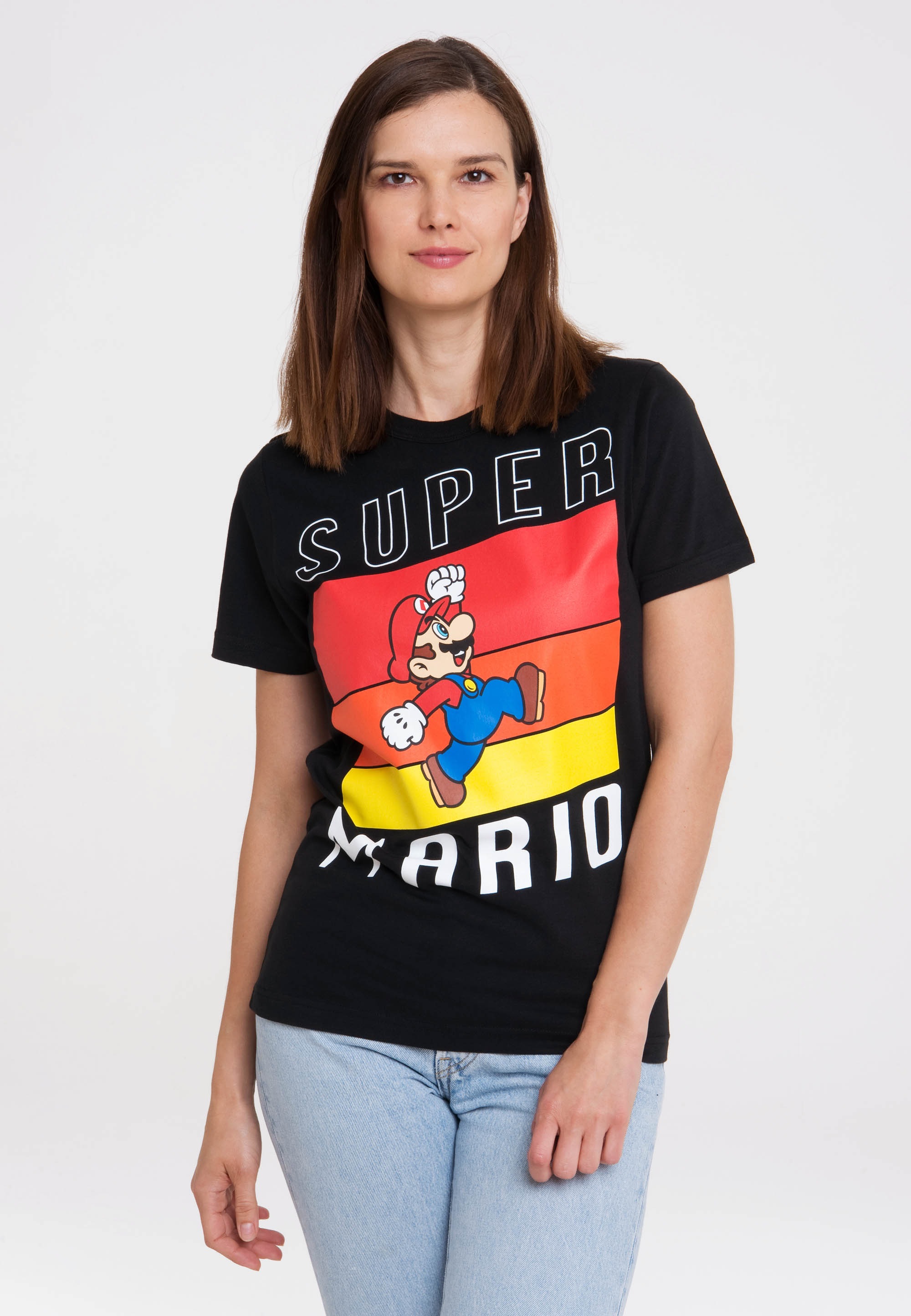 mit LOGOSHIRT Mario BAUR für »Super Print kaufen | lizenziertem - T-Shirt Jump«,