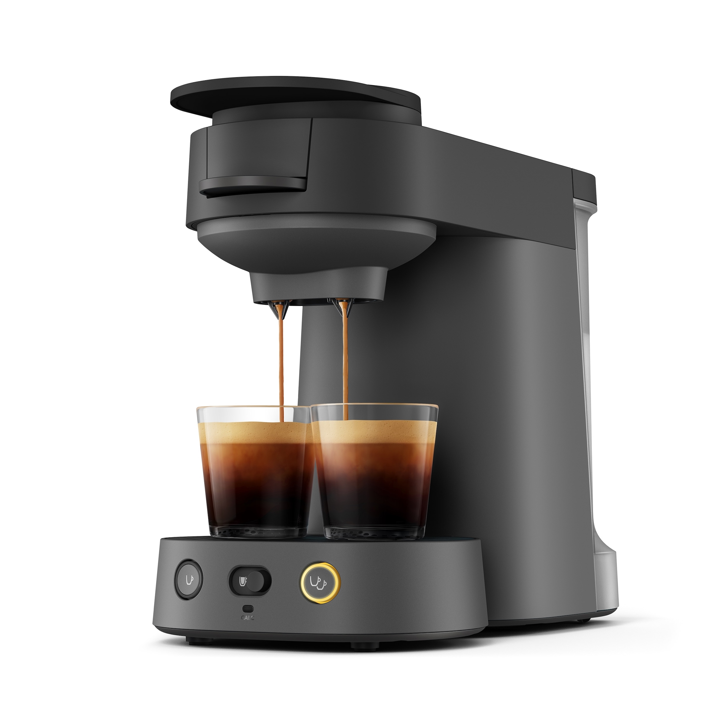 Philips Kaffeepadmaschine "Vibe CSA225/50, mit zwei Kaffee-Einstellungen" kompakt; mit Memory-Funktion u. 0,9-Liter herausnehmbarem Wassertank