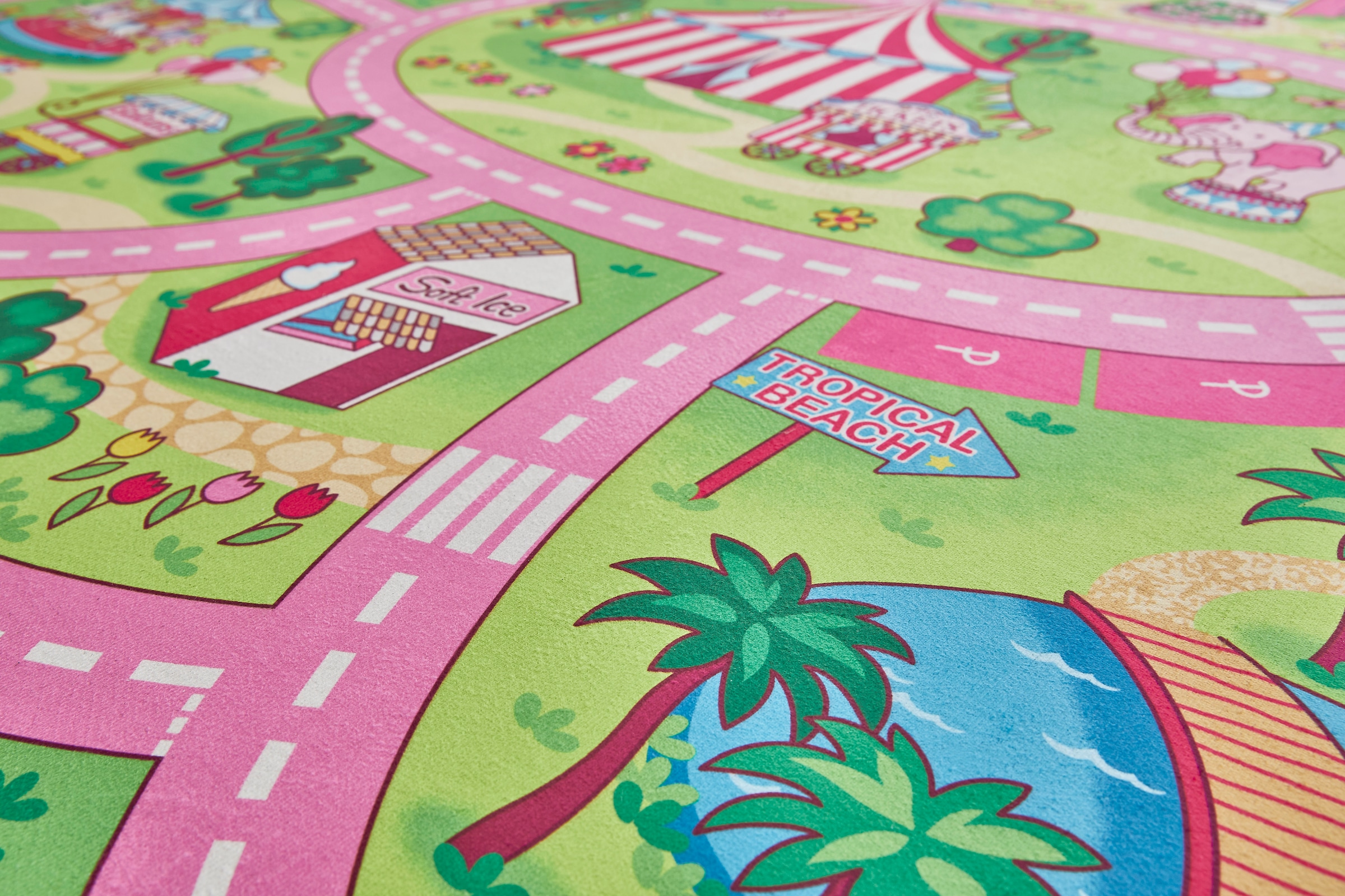 Andiamo Kinderteppich »Street«, rechteckig, 5 mm Höhe, Straßen-Spiel-Teppich, weiche Spielunterlage, rutschhemmend