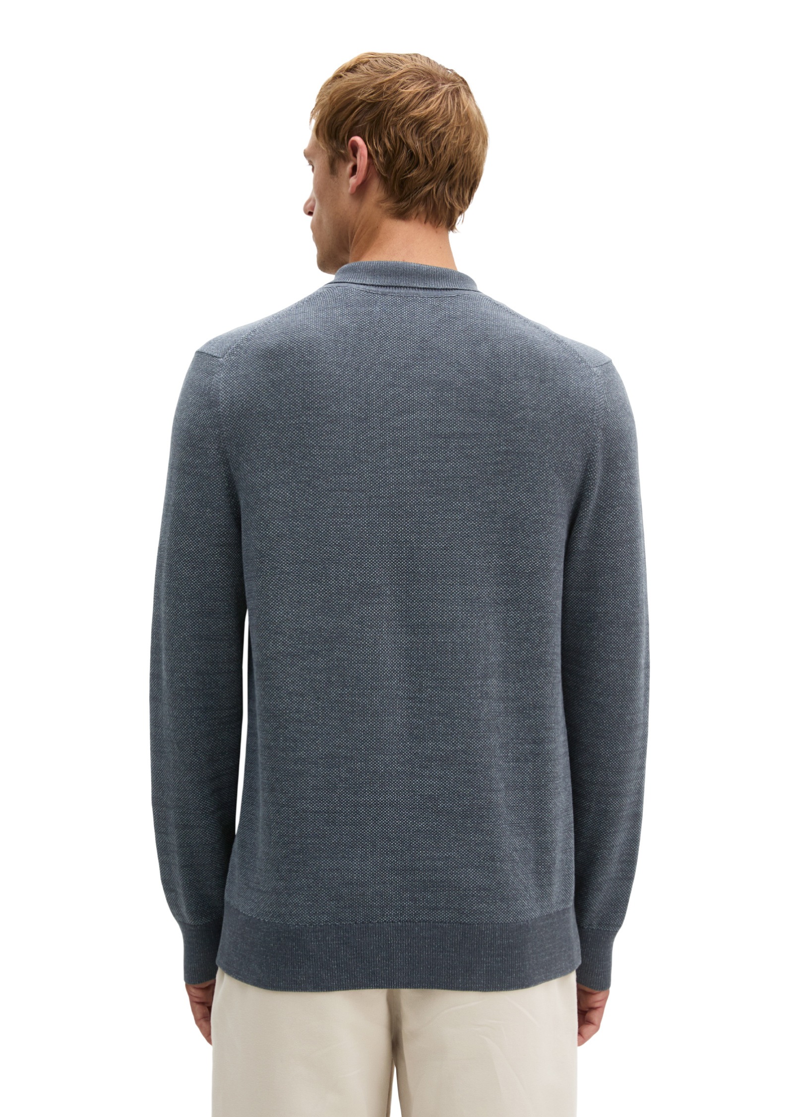 Marc O'Polo Langarm-Poloshirt »aus reiner Bio-Baumwolle«