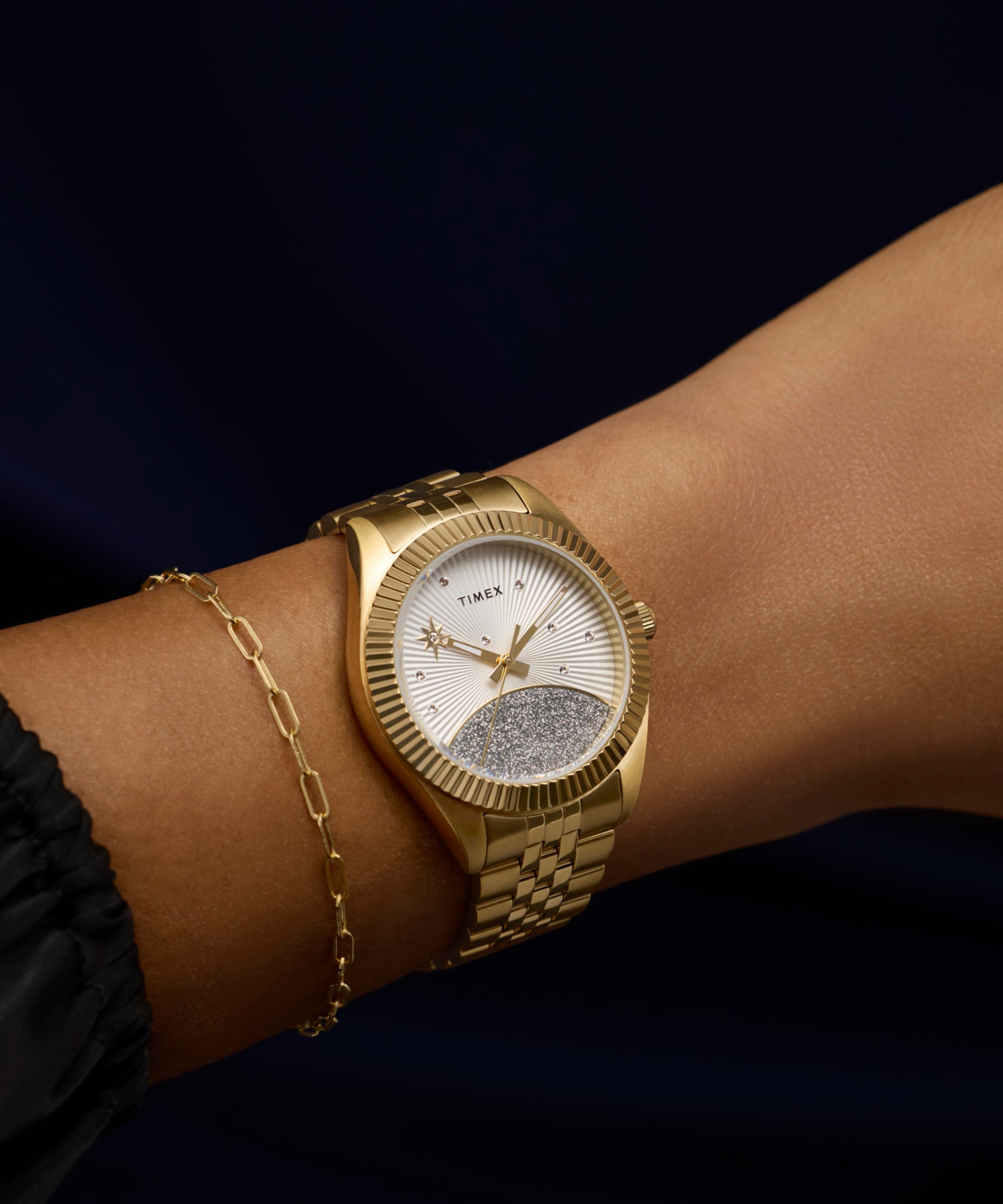 Timex Quarzuhr »LEGACY« Armbanduhr, Damenuhr, Edelstahlarmband, Leuchtzeiger