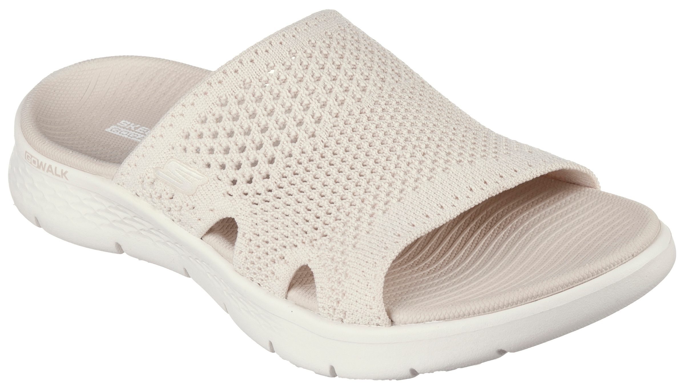 Skechers Pantolette "GO WALK FLEX SANDAL-ELATION", Keilabsatz, Sommerschuh, Schlappen mit Goga Mat Footbed