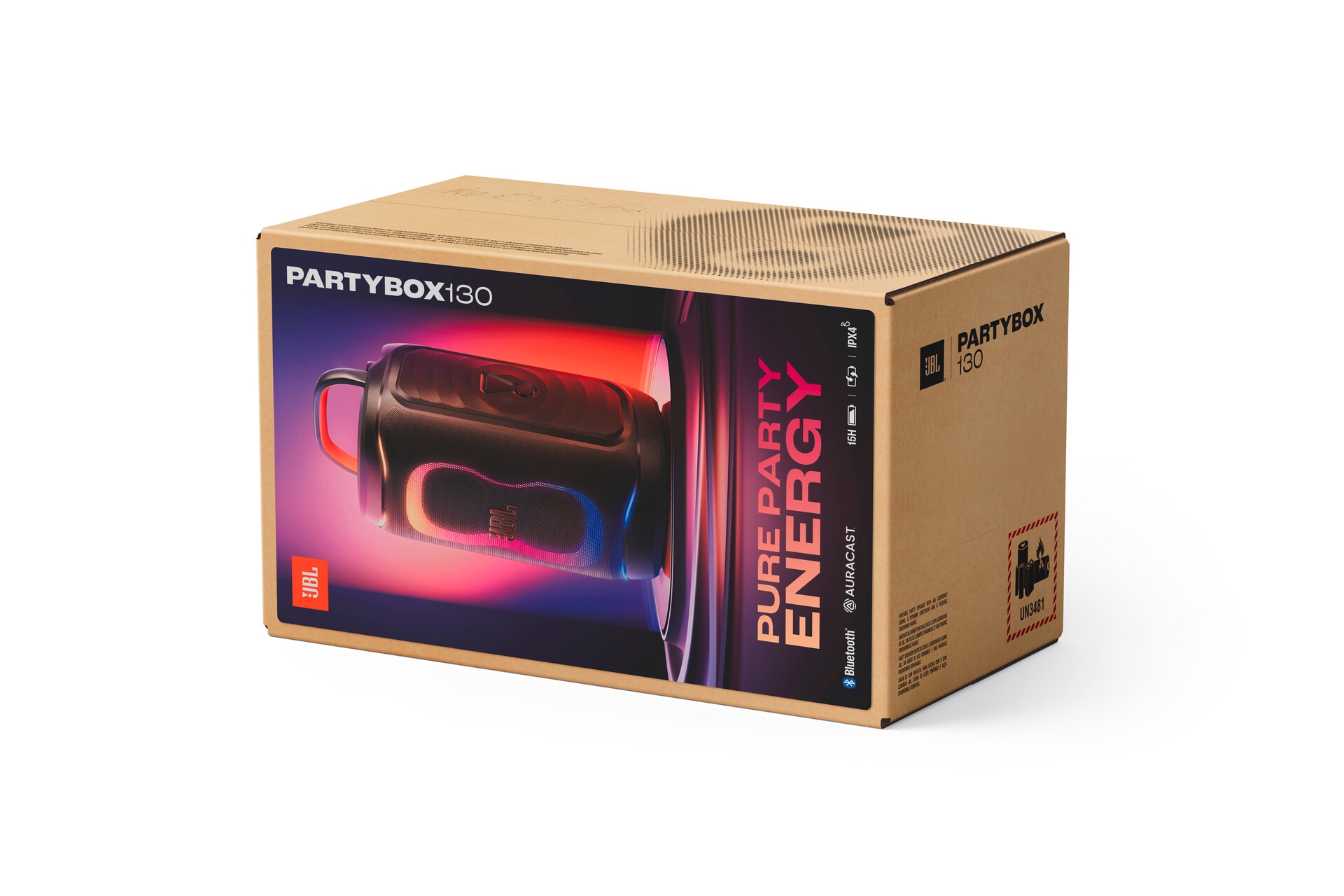 JBL Party-Lautsprecher »PartyBox 130« (A2DP Bluetooth | AVRCP Bluetooth | Bluetooth 200 W) Tragbarer Partylautsprecher mit legendärem JBL Sound und Lichtshow