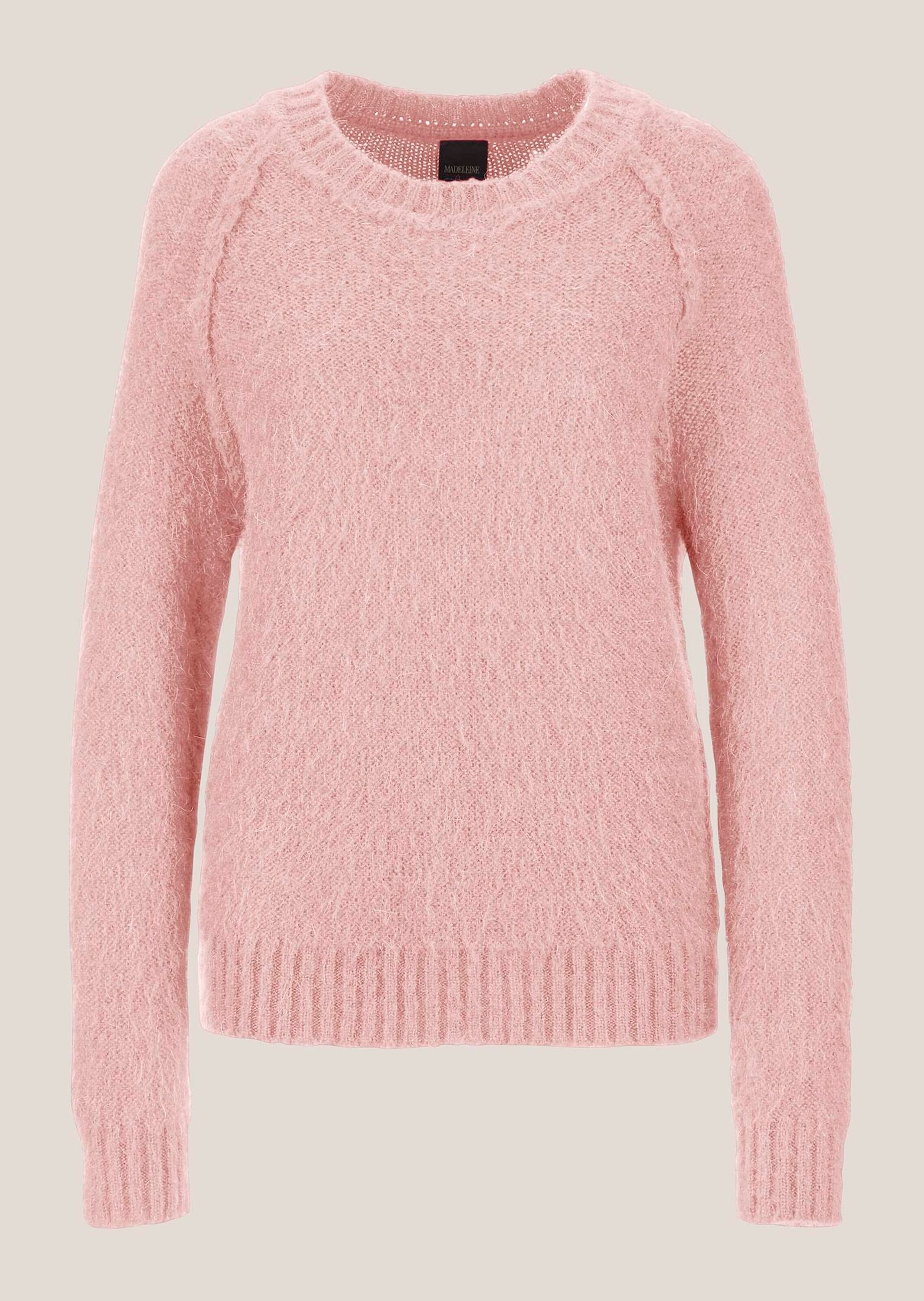 MADELEINE Longpullover "Pullover Flauschiger Pullover mit Raglanärmeln"