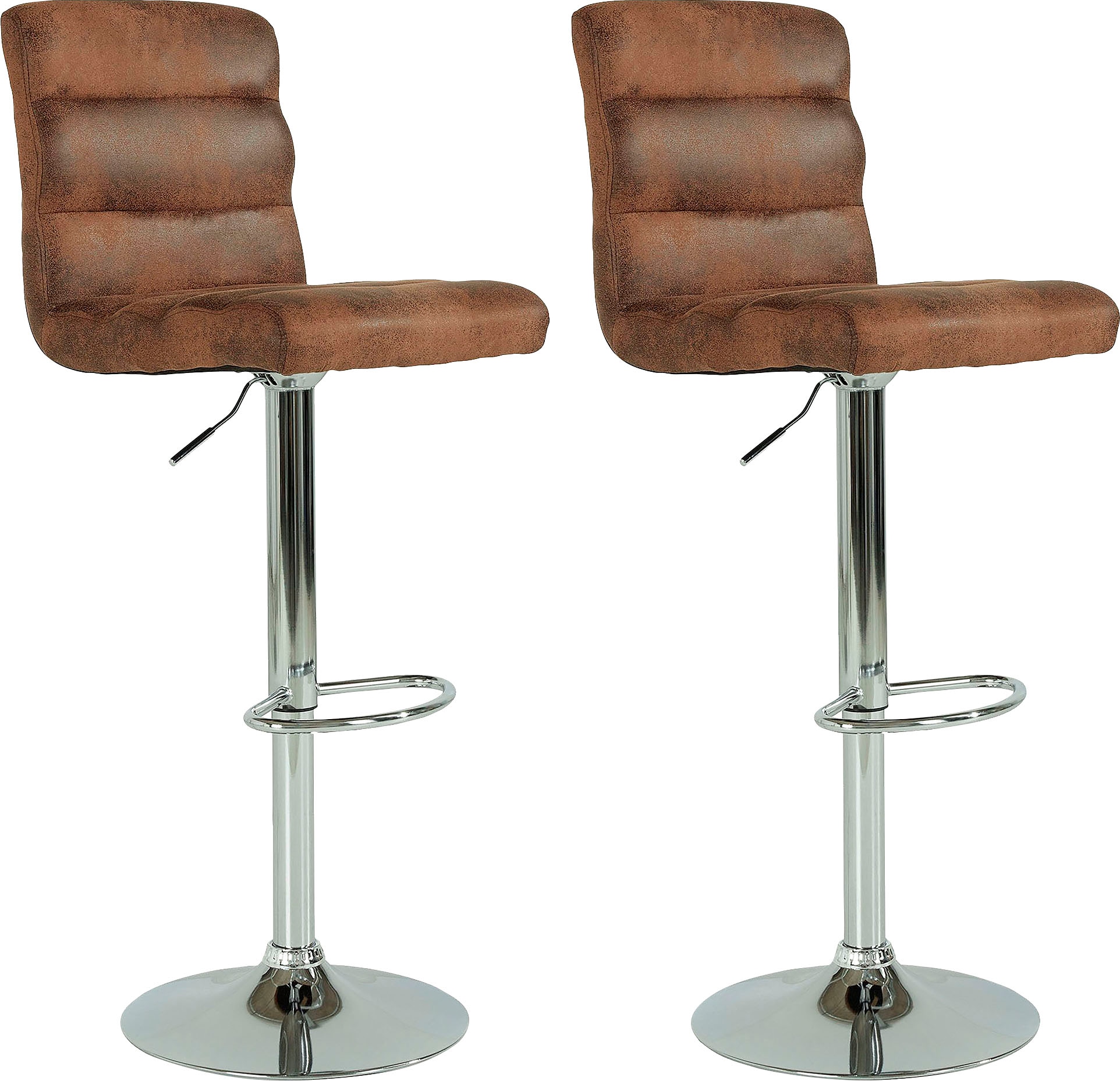byLIVING Barhocker Set, 2er, 2 Stk. tlg. er Set, Bezug in Microfaser-Vintag günstig online kaufen