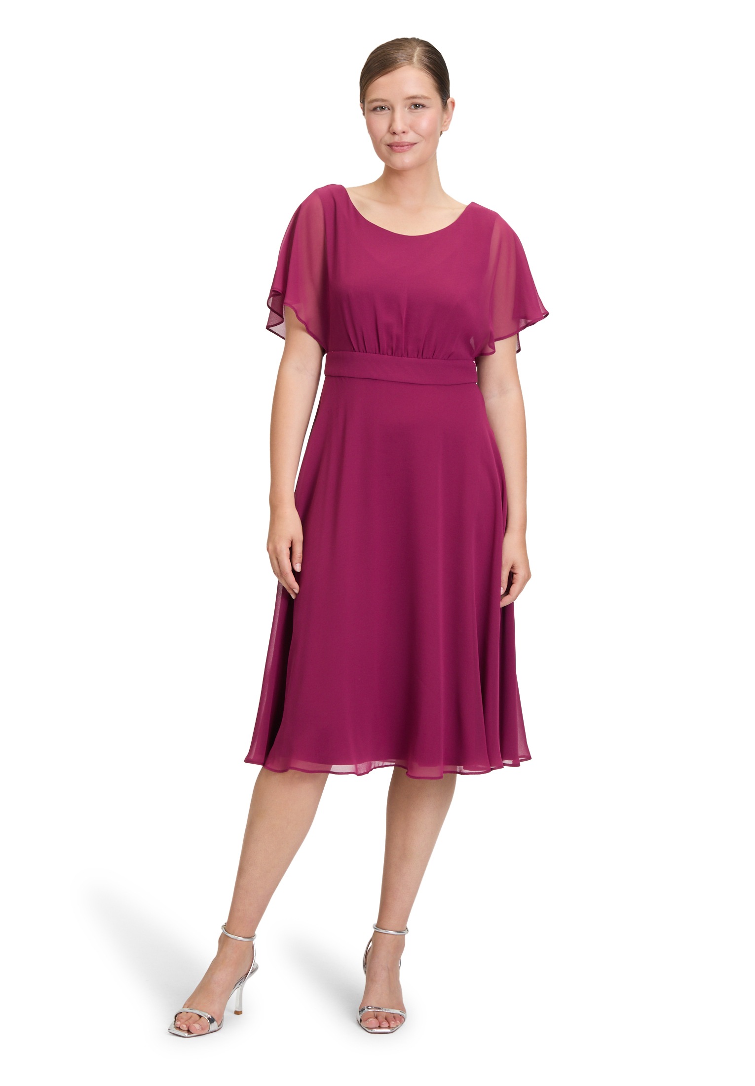 Vera Mont Cocktailkleid "Damen Cocktailkleid kurzarm" Ohne Tasche Raffung günstig online kaufen