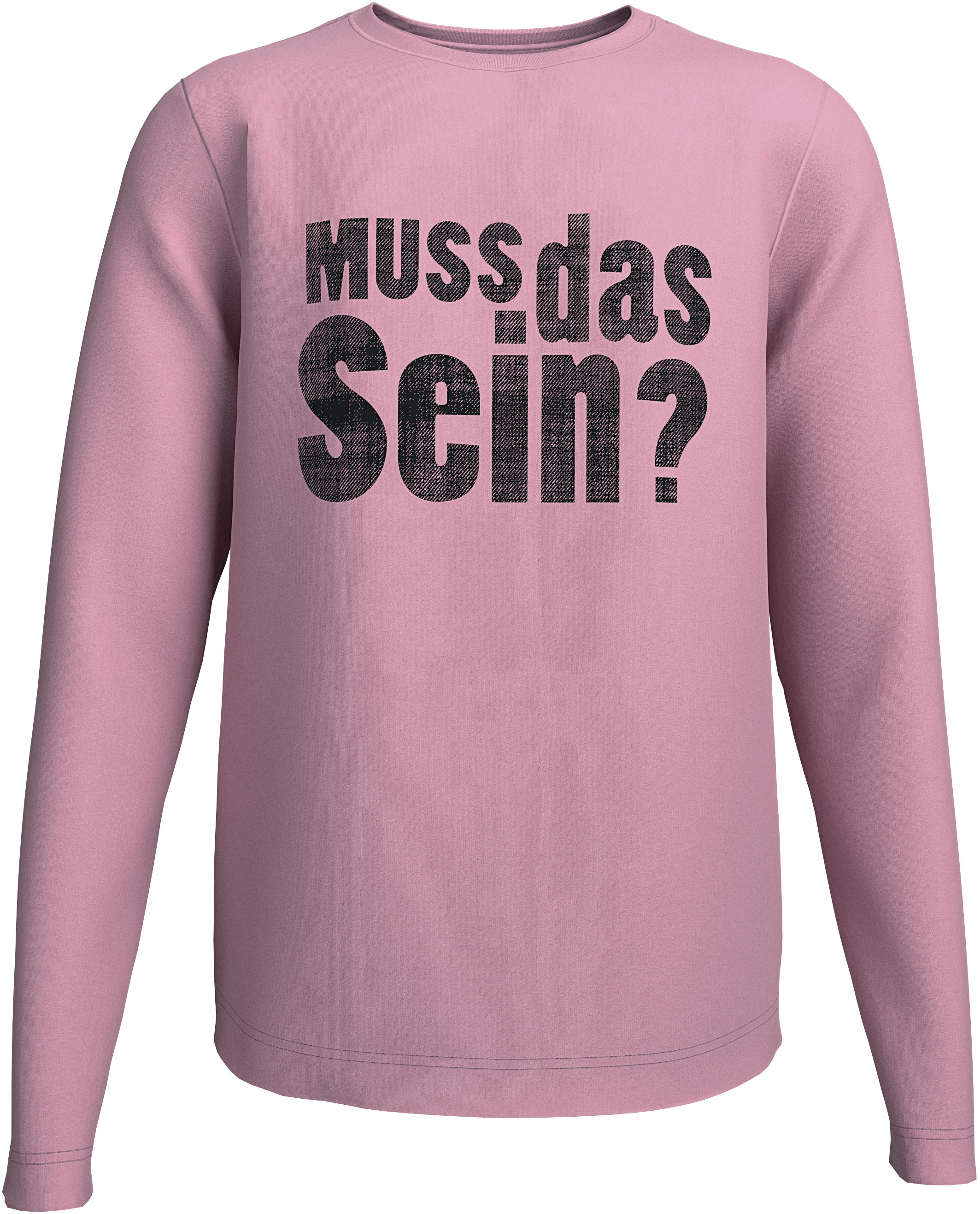 KIDSWORLD Langarmshirt »Spruch: MUSS DAS SEIN«, Lässiger Sprüche-Print