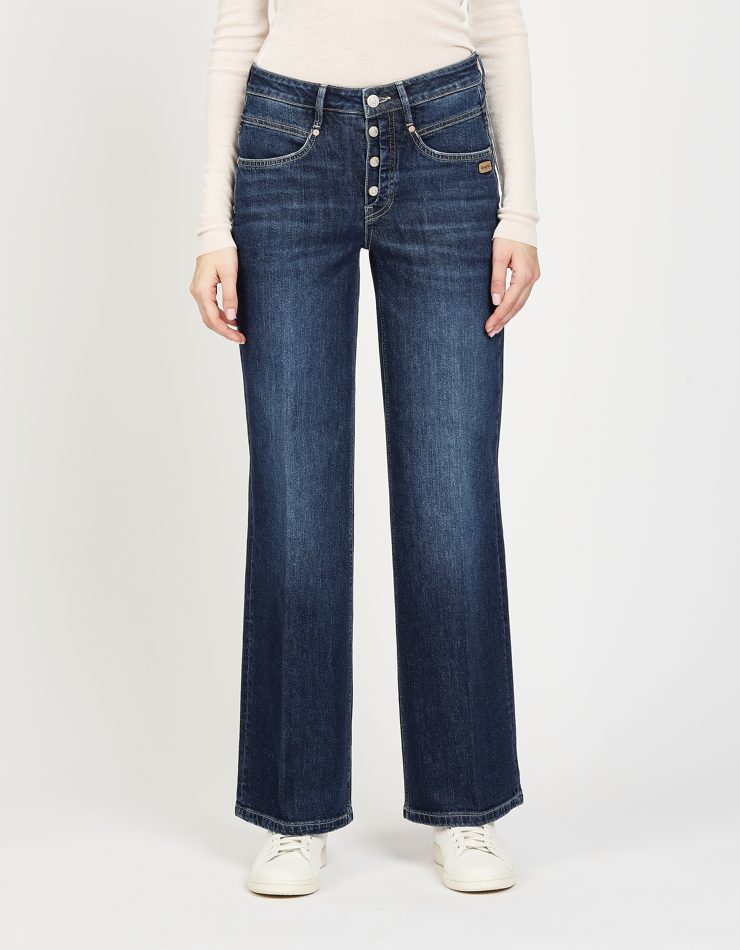 GANG Weite Jeans "94MEDINA WIDE", mit Knopfverschluss - angelehnt an die Am günstig online kaufen