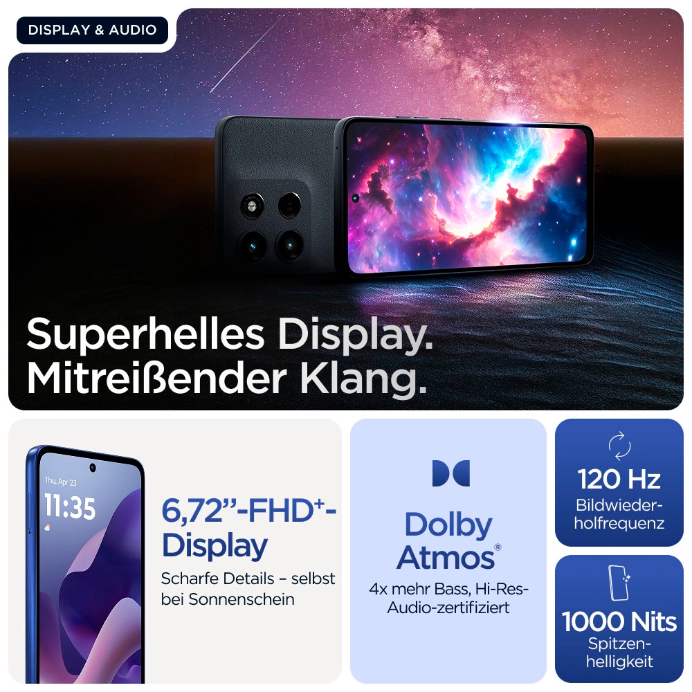 Motorola Smartphone »moto g56 5G«, PANTONE® Dazzling Blue