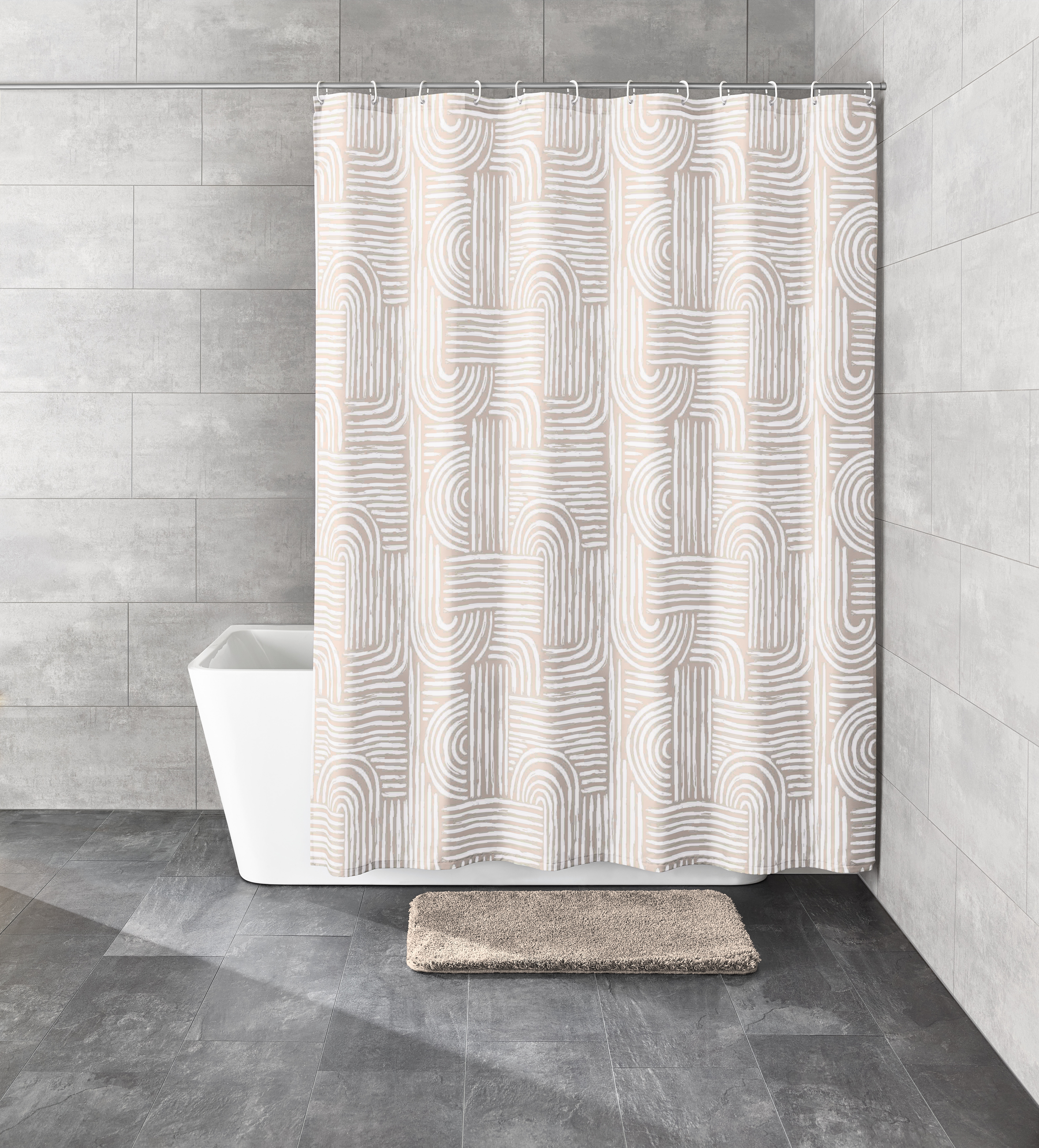 Duschvorhang KLEINE WOLKE, B:180cm H:200cmseide, Polyethylen-Vinylacetat (PEVA), Duschvorhänge, "Linja"