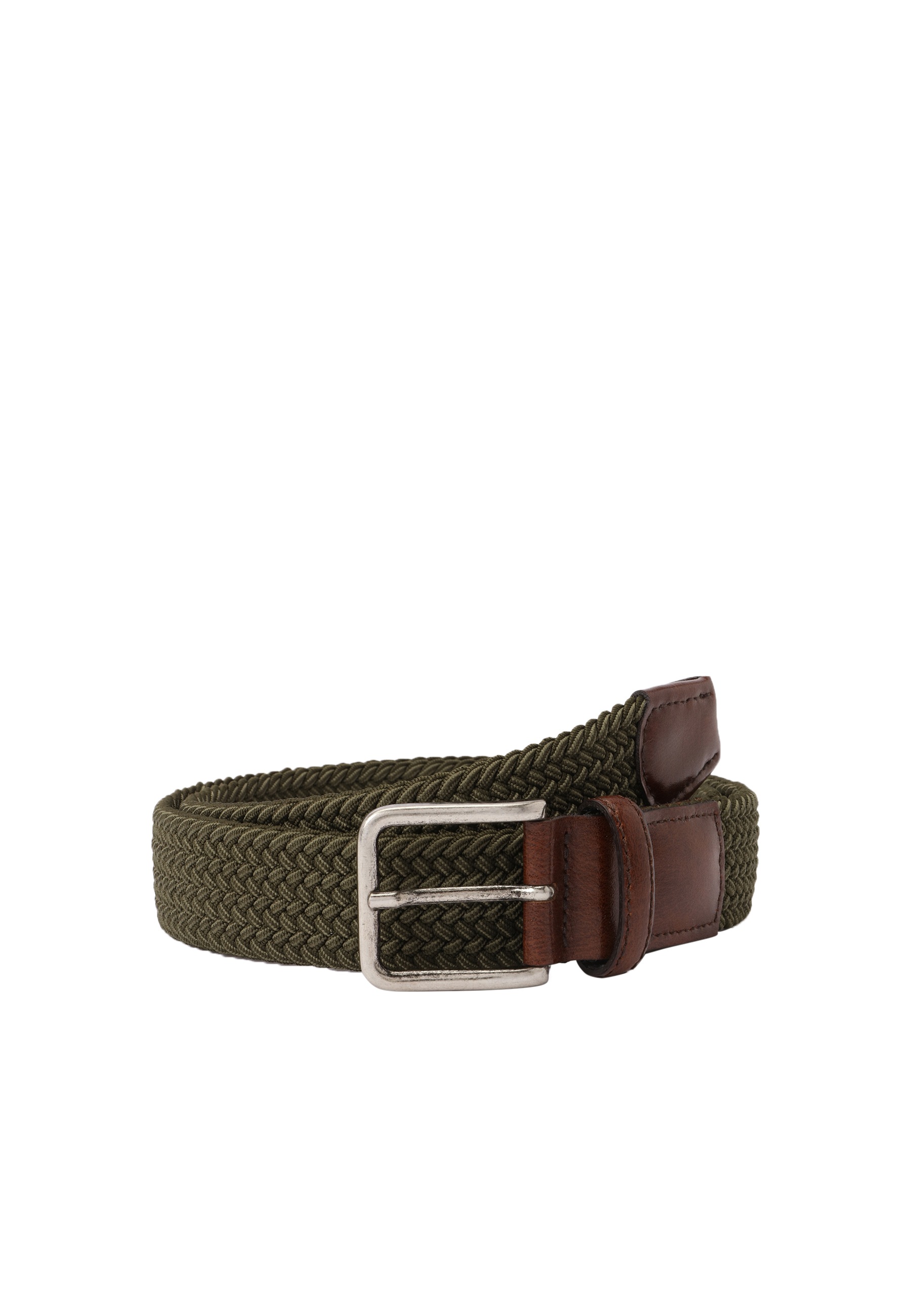 Jungen Flechtgürtel "Lloyd Belts Herrengürtel 0238"oliv, Gr. 90, LLOYD MEN’S BELTS, Kunstfaser, Gürtel