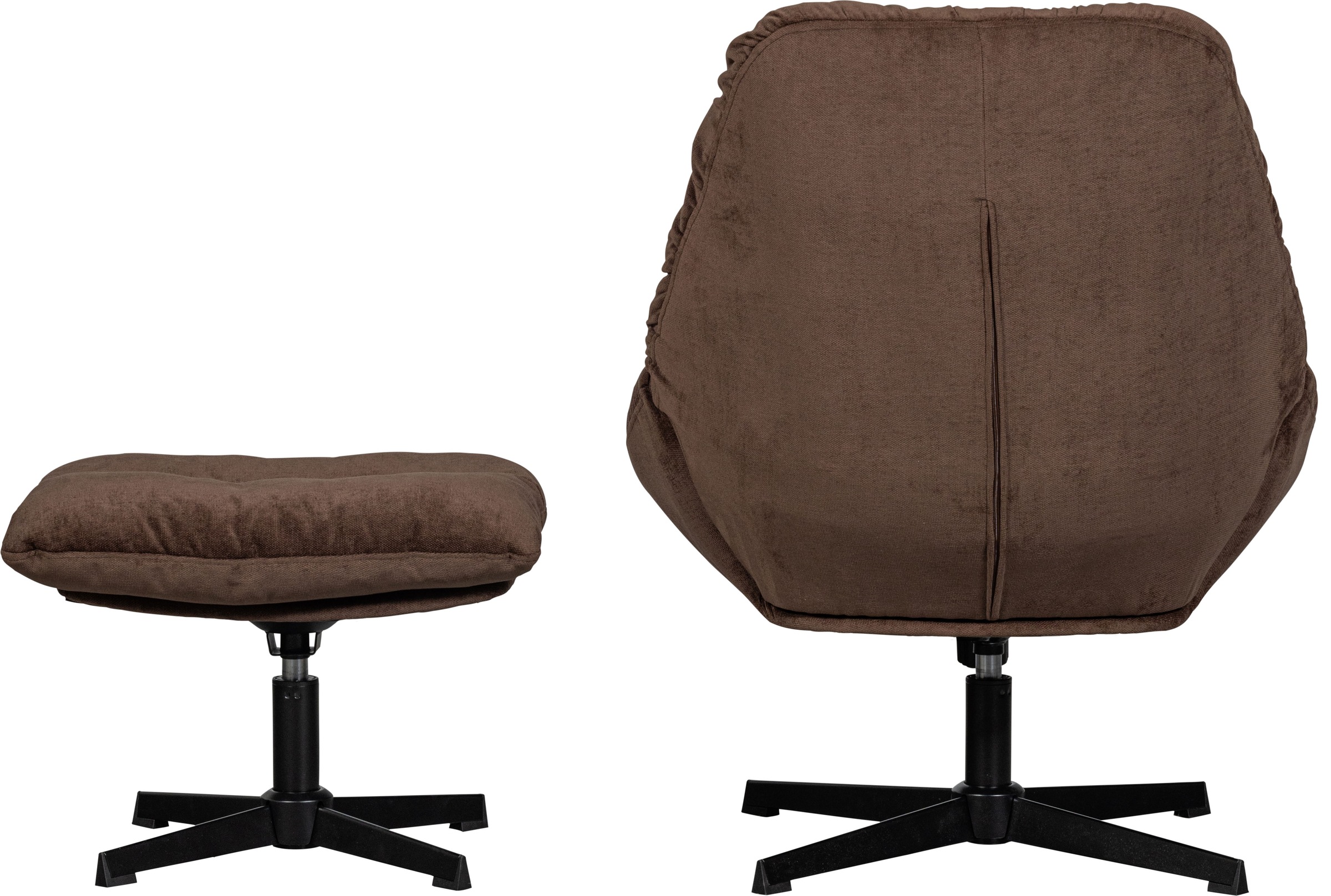 WOOOD Drehsessel »Yaro«, mit Hocker, Breite 71 cm