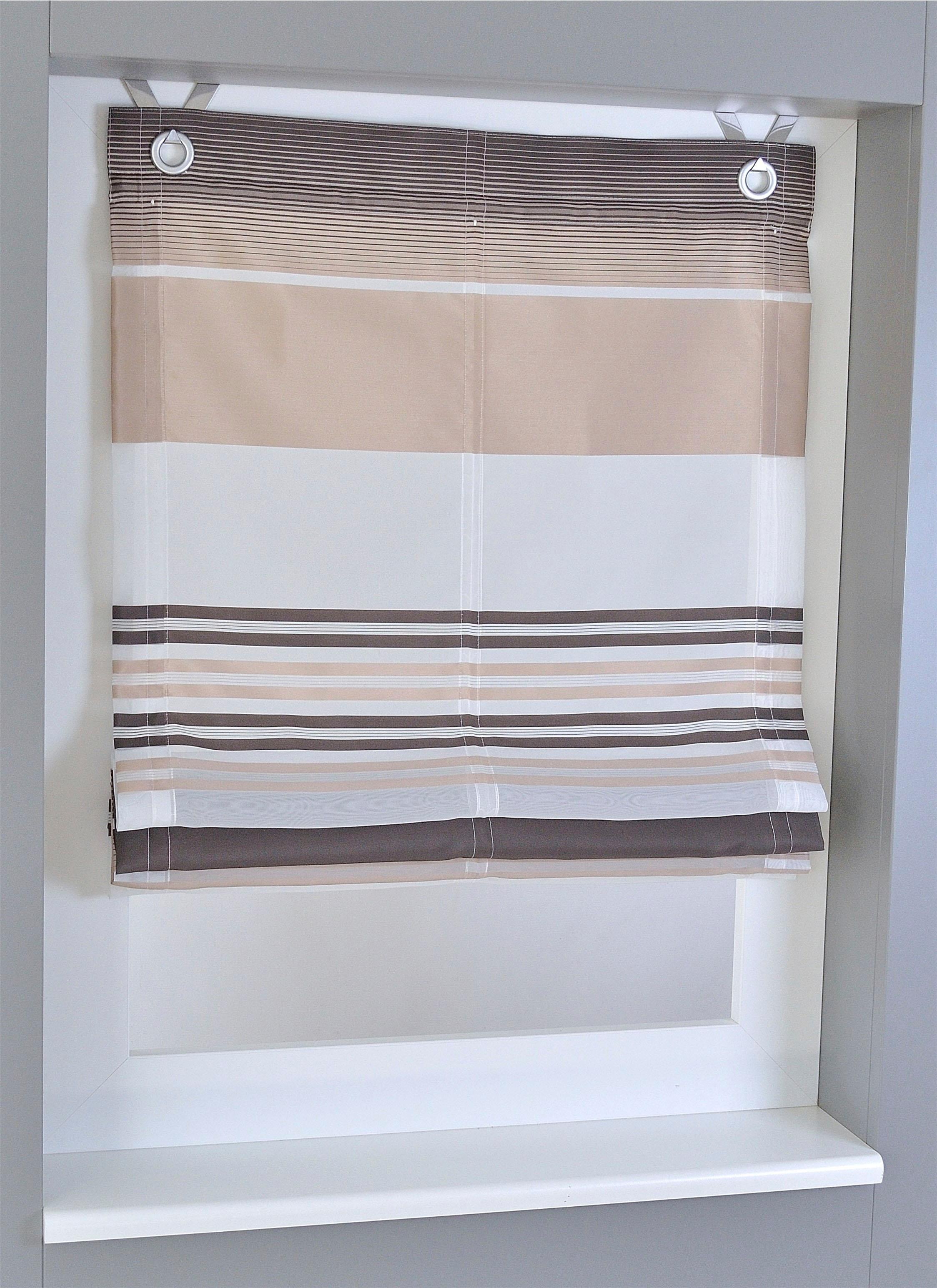 Kutti Raffrollo "Jamaica" mit Hakenaufhängung ohne Bohren freihängend halbt günstig online kaufen