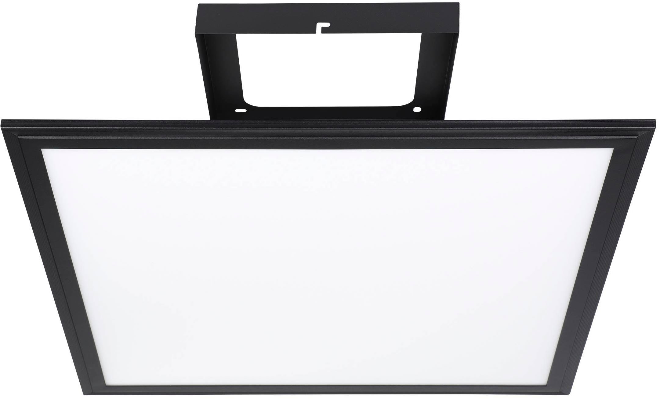 EGLO Deckenleuchte »Salobrena 1 Einbaulampe, Deckenlampe, weiß und schwarz, Aufbaulampe« LED-Modul 1 Stk. Neutralweiß Deckenlampe, Deckenleuchte, Aufbauleuchte für Büro, Flurlampe 45x45 cm