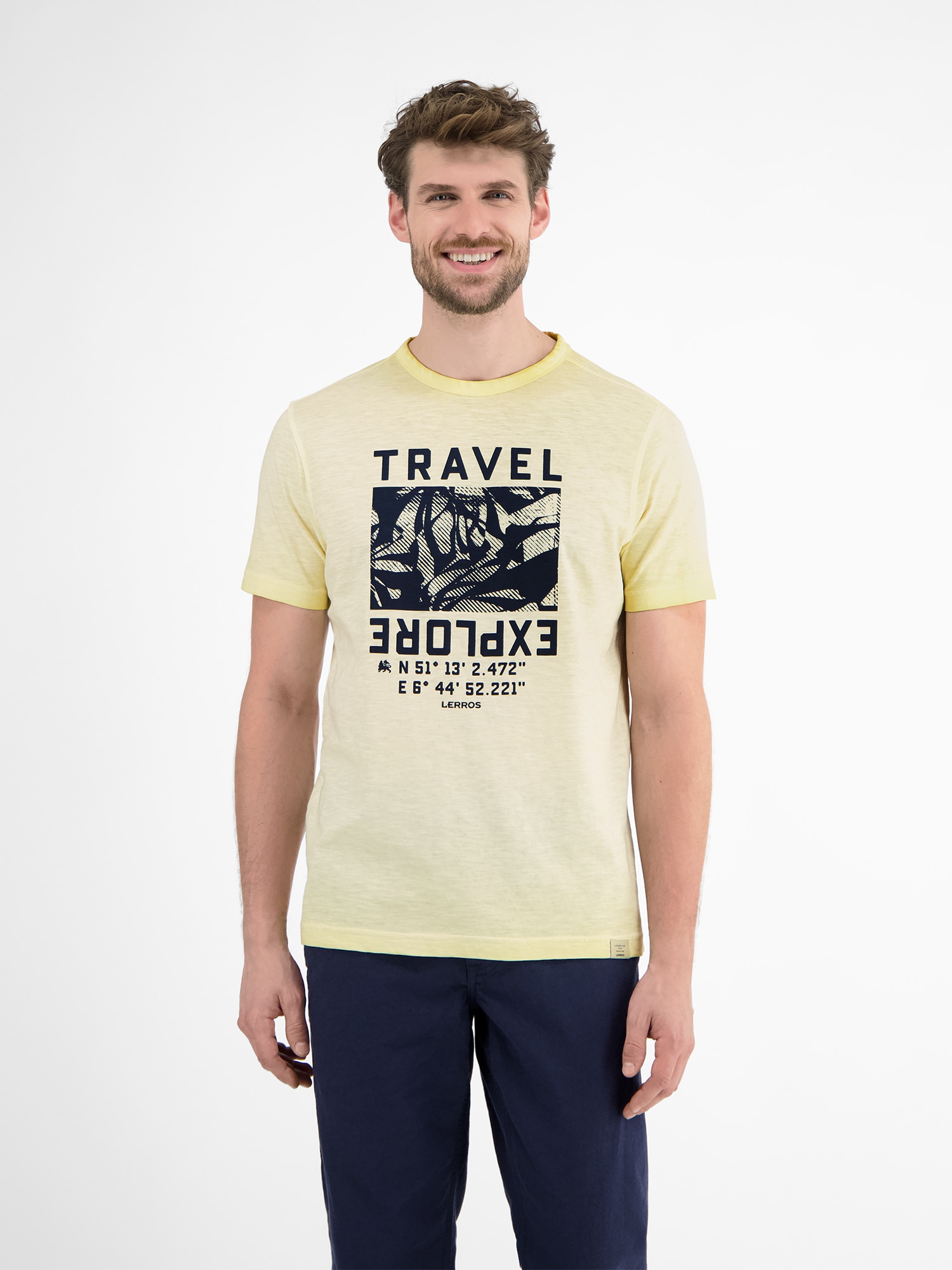 LERROS T-Shirt "LERROS Modisches Herren T-Shirt mit Brustprint" günstig online kaufen