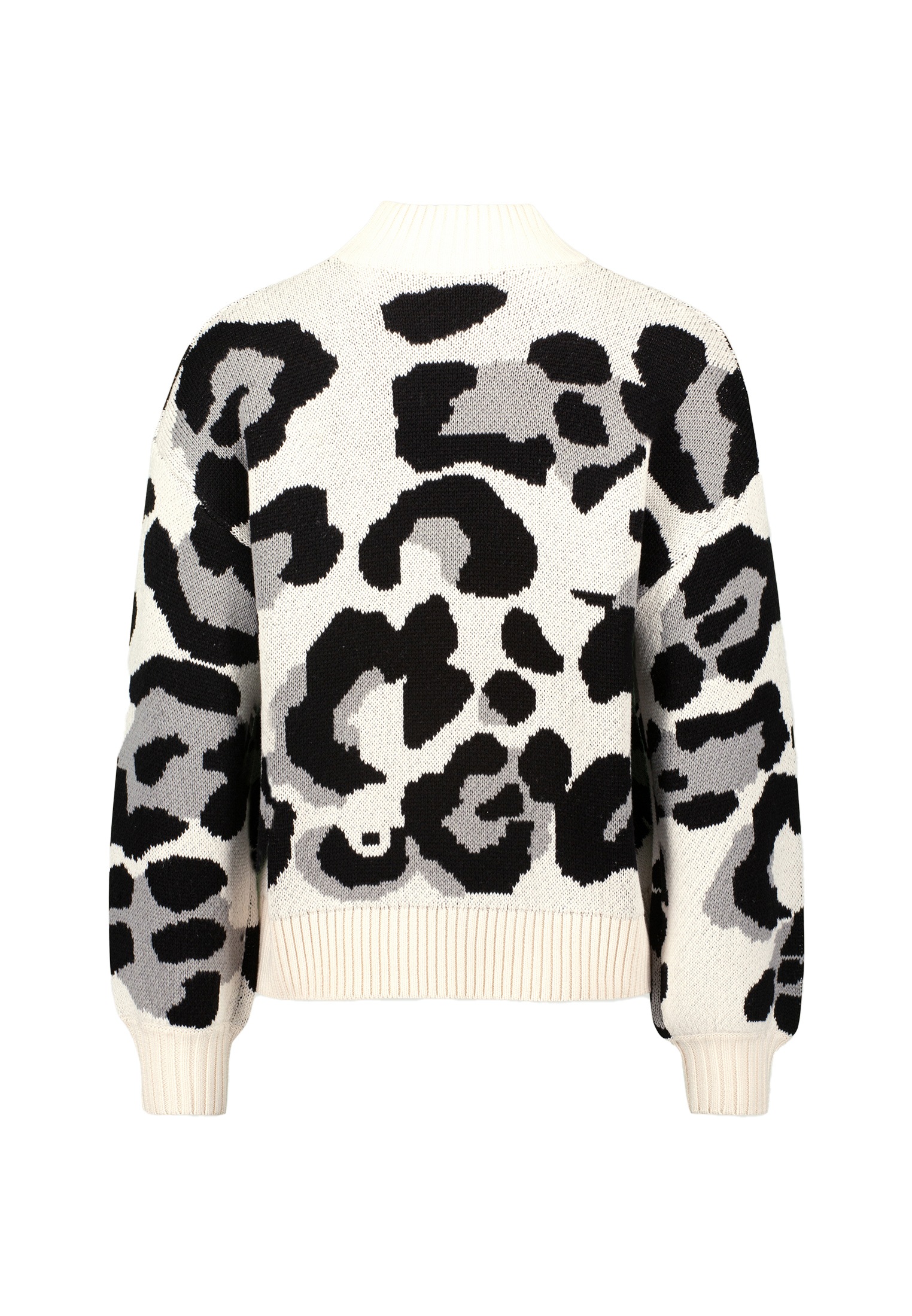 Zero Strickpullover »zero Pullover mit Leoprint«, (1 tlg.), Plain/ohne Details