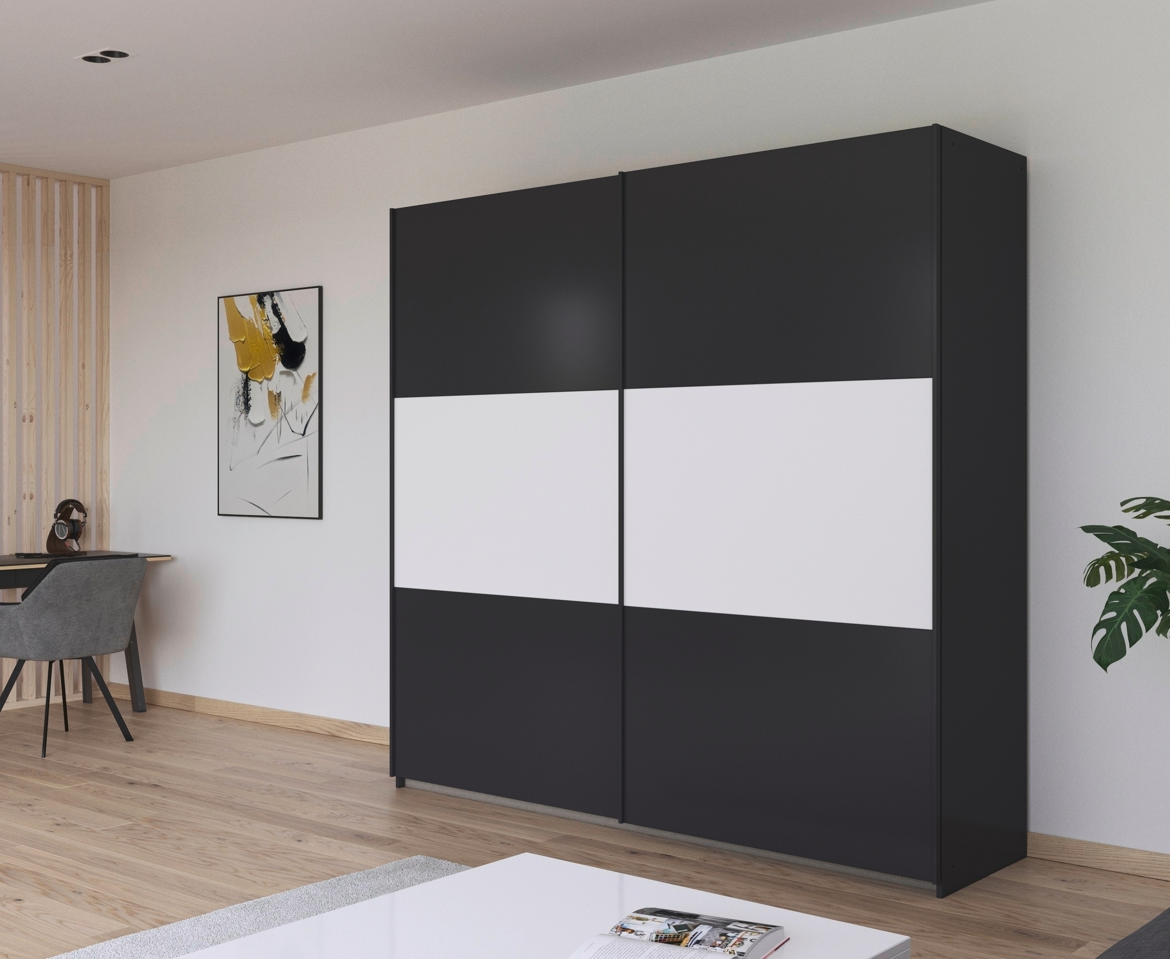 rauch Schwebetürenschrank »Kleiderschrank Schrank Garderobe Garderobenschrank Wäscheschrank NEO«, (in 3 verschiedenen Ausstattungen BASIC/CLASSIC/PREMIUM), mit großzügigem Stauraum und vielfältigen Farbkombinationen