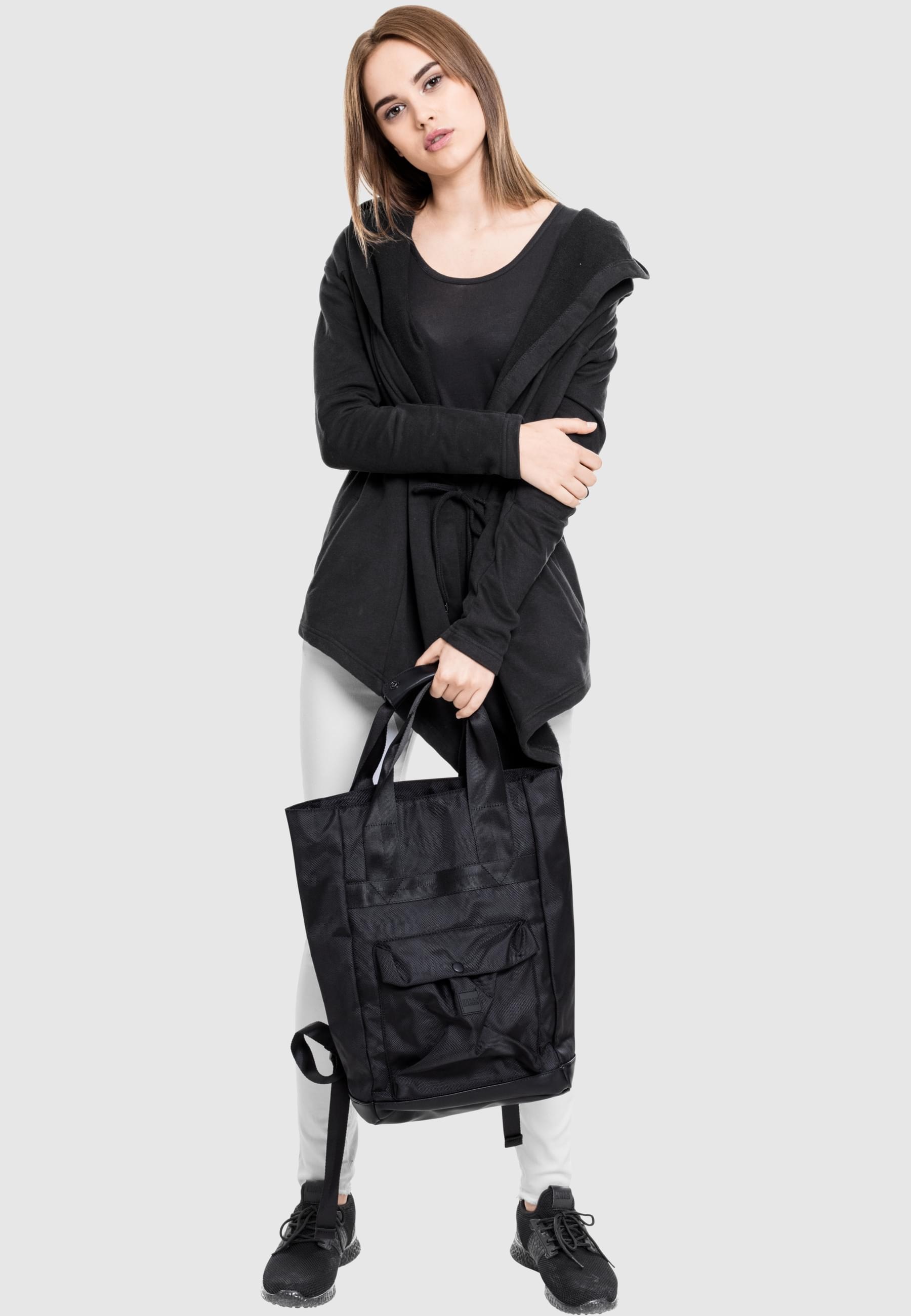 URBAN CLASSICS Strickjacke »Urban Classics Damen Ladies Hooded Sweat Cardigan«