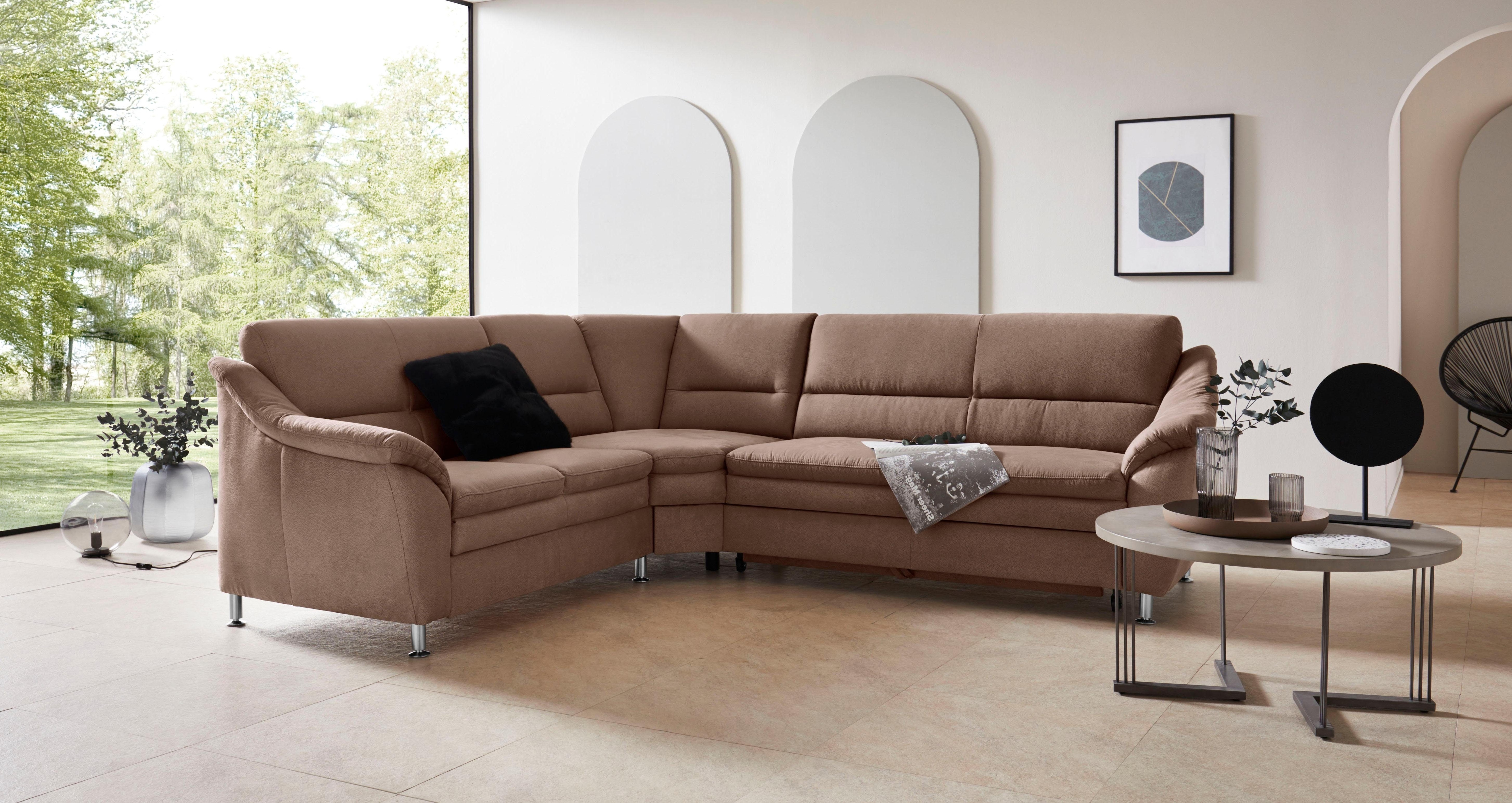 OTTO home Ecksofa "Cardoso L-Form" mit Trapezecke für mehr Sitzkomfort, wahlweise auch mit Schlaffunktion