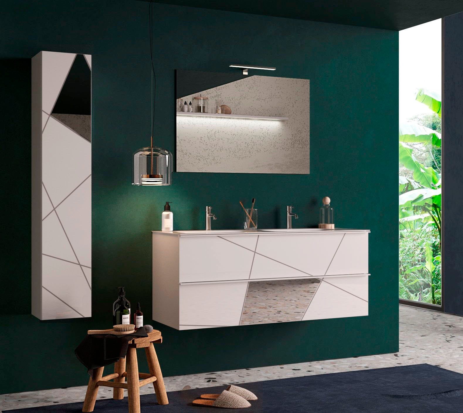welltime Hängeschrank "Vittoria", 1 Tür, Höhe 138 cm, Breite 25 cm, Front m günstig online kaufen