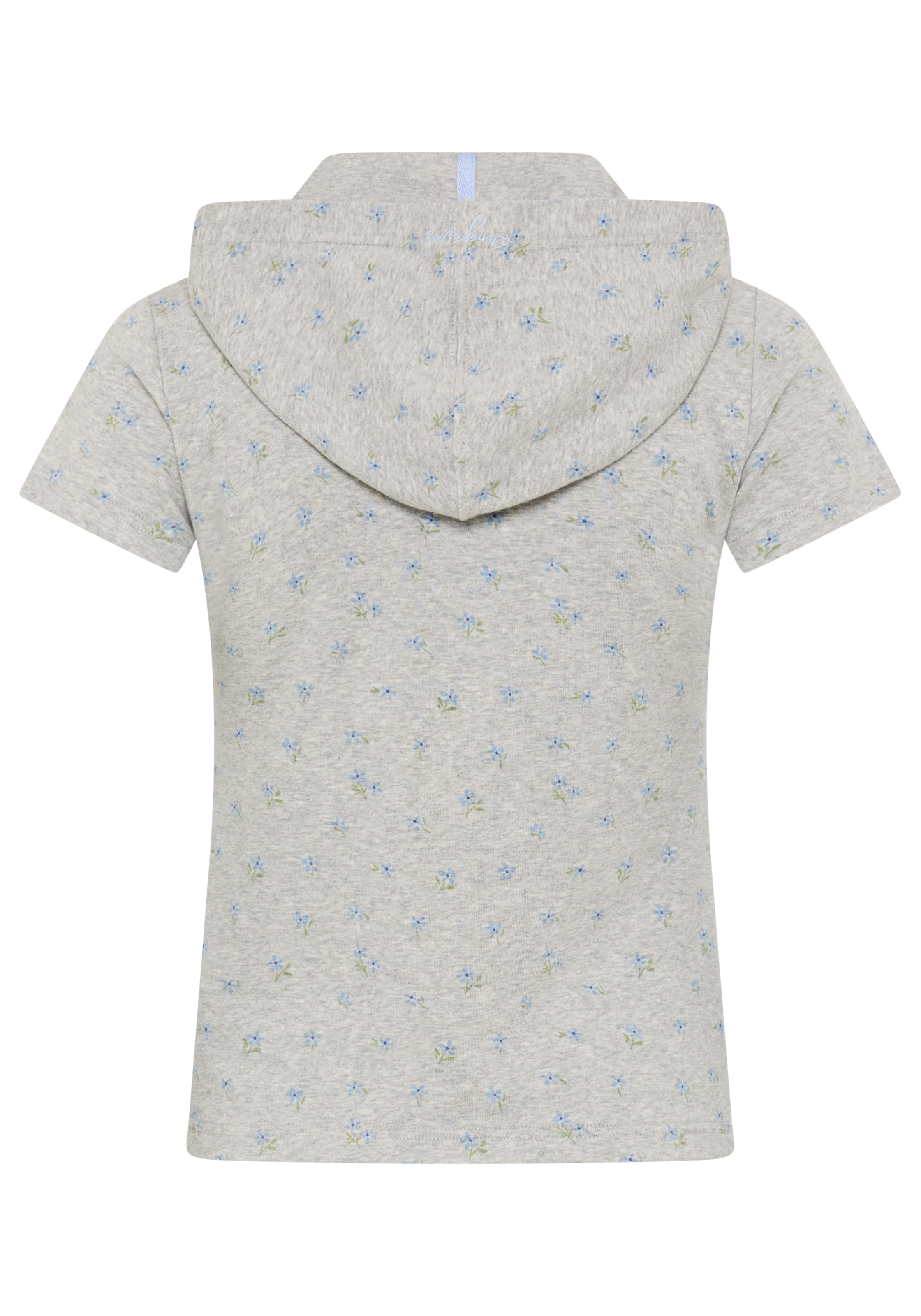 KangaROOS Kapuzenshirt figurbetonte Passform, Kurzarm, mit Kapuze, Rippware