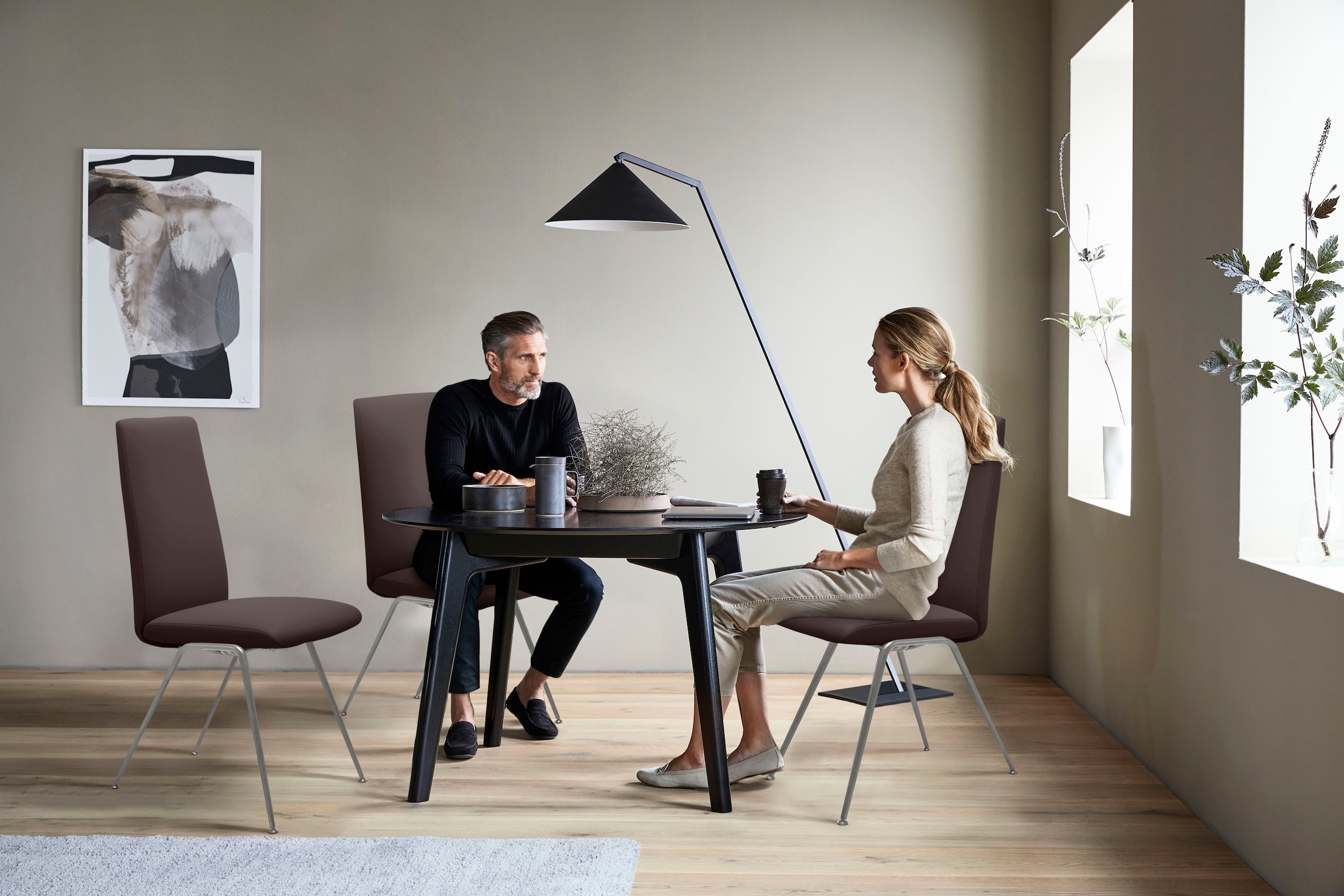 Stressless® Polsterstuhl »Laurel«, Leder PALOMA, High Back, Größe L, mit Beinen aus Stahl in Chrom glänzend