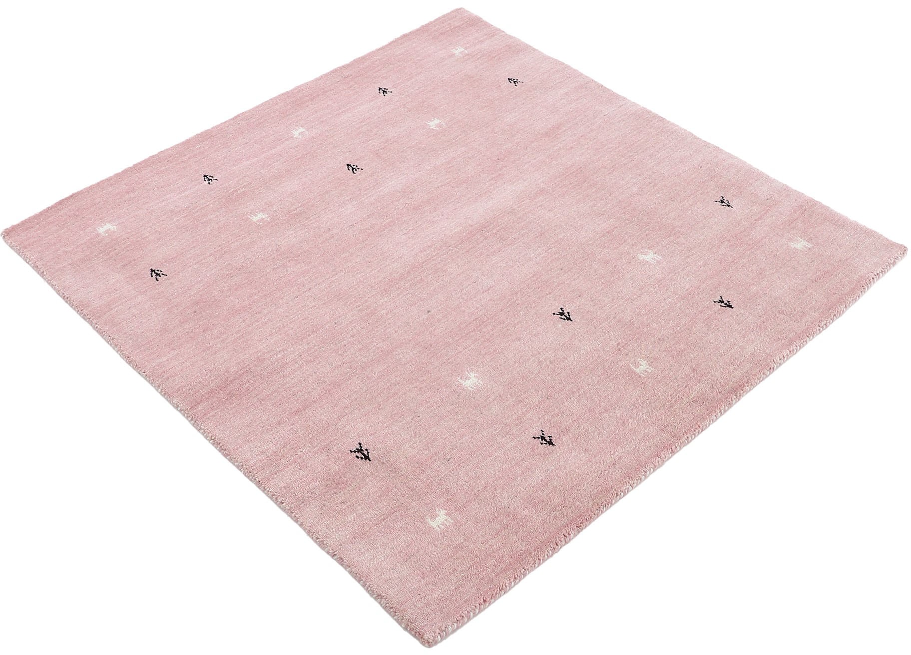 carpetfine "Gabbeh Uni, auch als Läufer und Rund erhältlich" quadratisch 15 mm Höhe reine Wolle, handgewebt, Gabbeh Loom Tiermotiv, große Farbauswahl