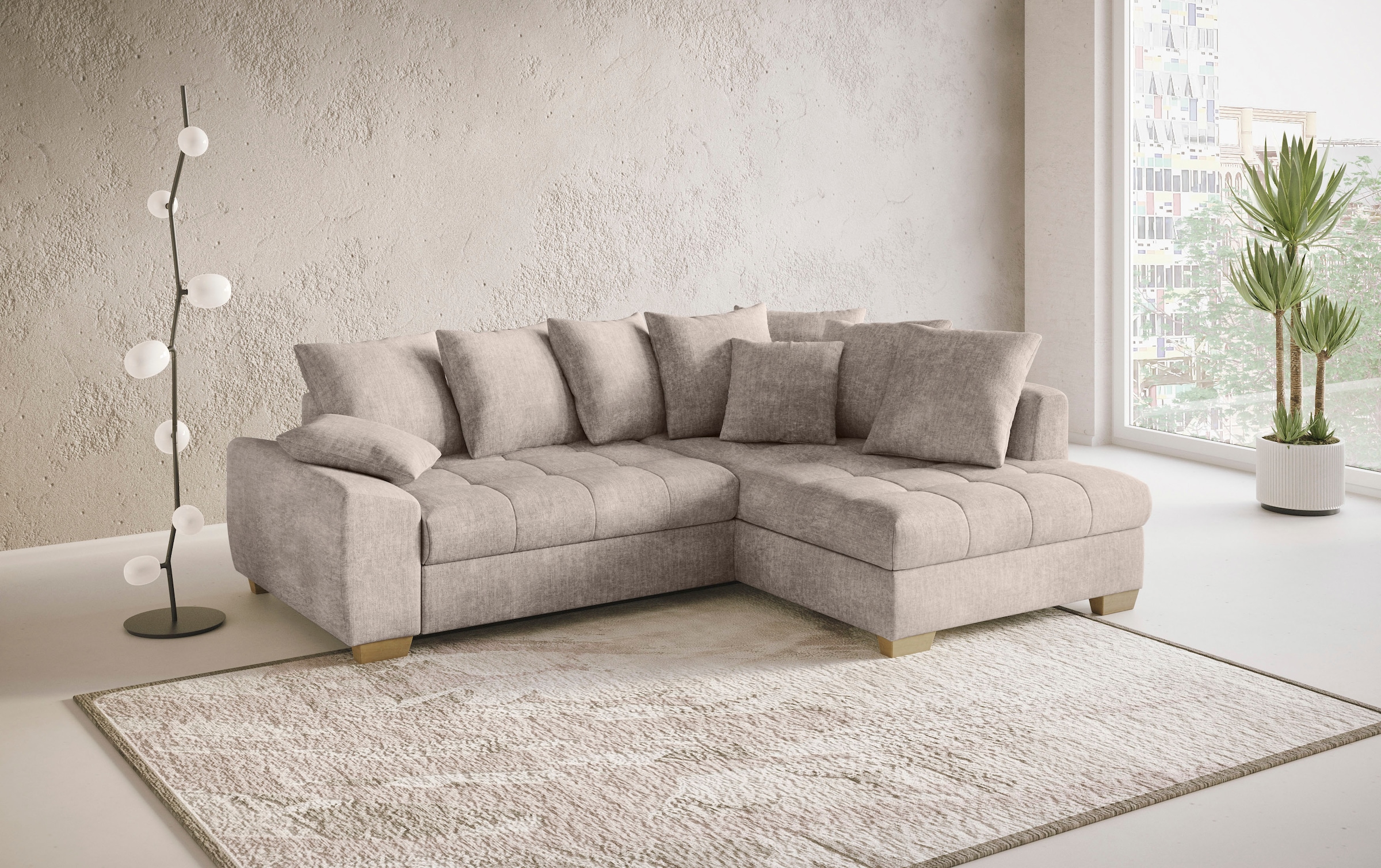 Mr. Couch Ecksofa "Nikita II, L-Form", Wahlweise mit Bettfunktion, Bettkast günstig online kaufen