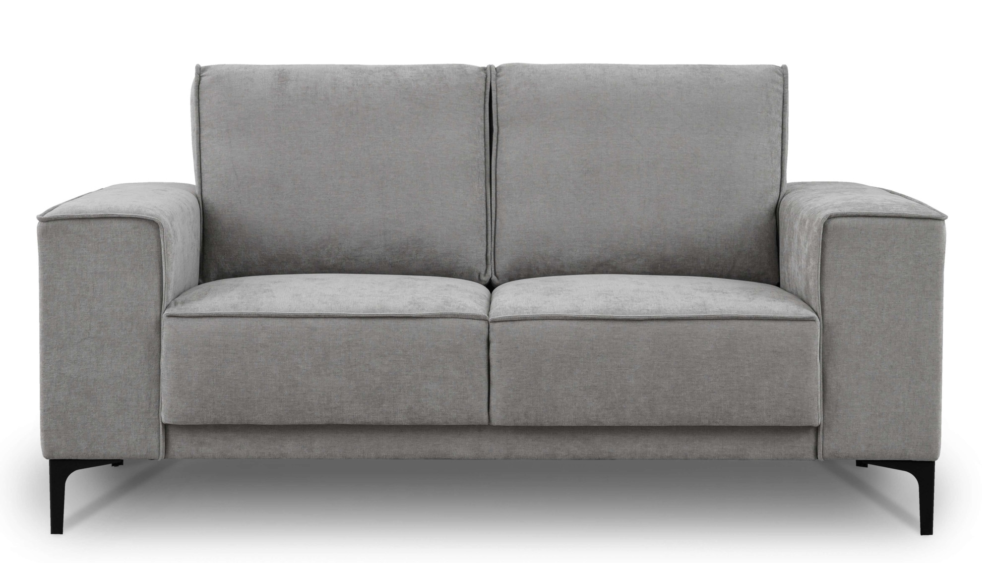 Places of Style 2-Sitzer »Kompaktsofa Oland, Struktur, Flachgewebe, Luxus-Microfaser, Boucle«, 164 cm, Wellenunterfederung, Skandi-Design, Metallfüße