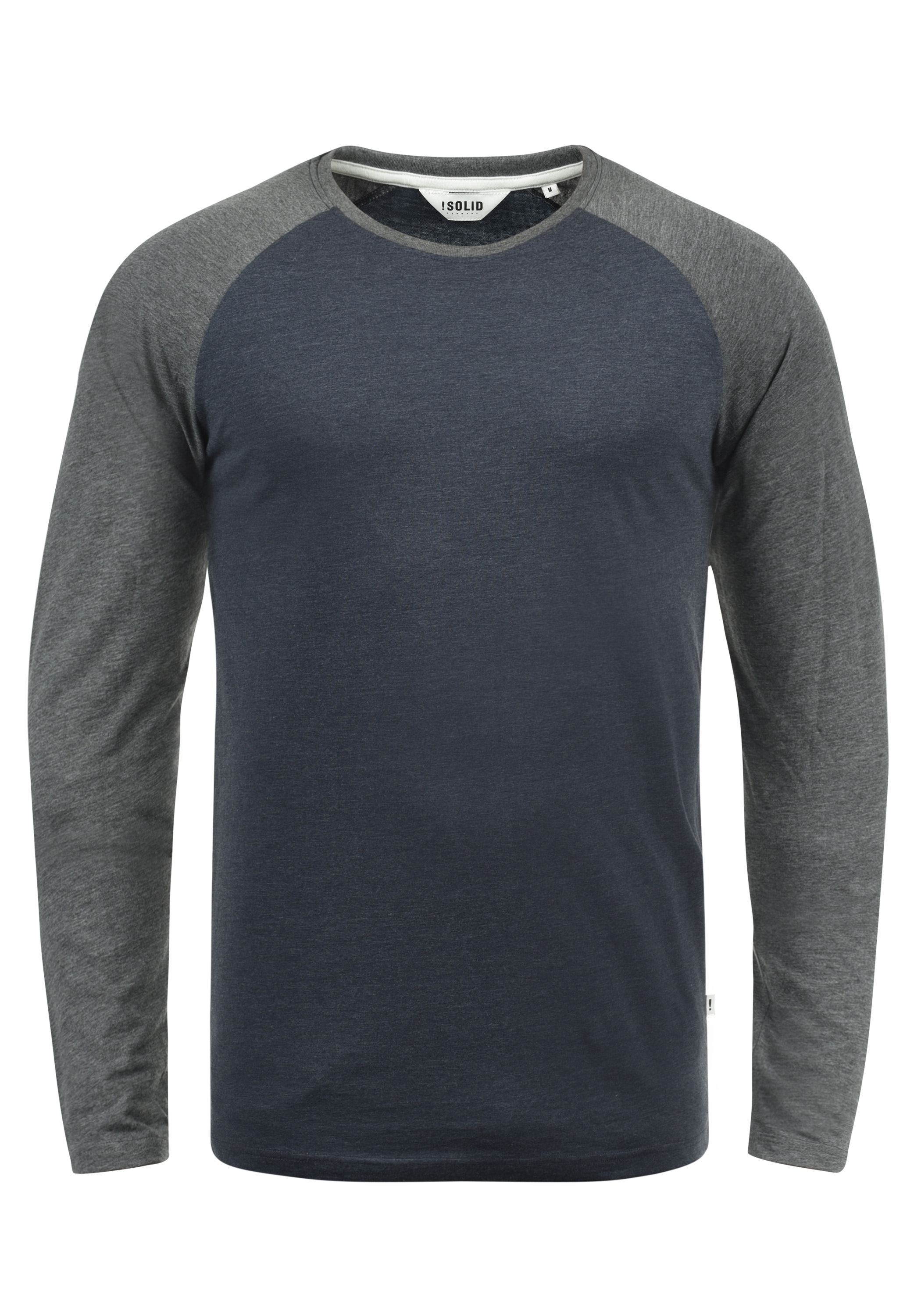 !Solid Rundhalsshirt SDBastien Longsleeve im Baseball-Look günstig online kaufen