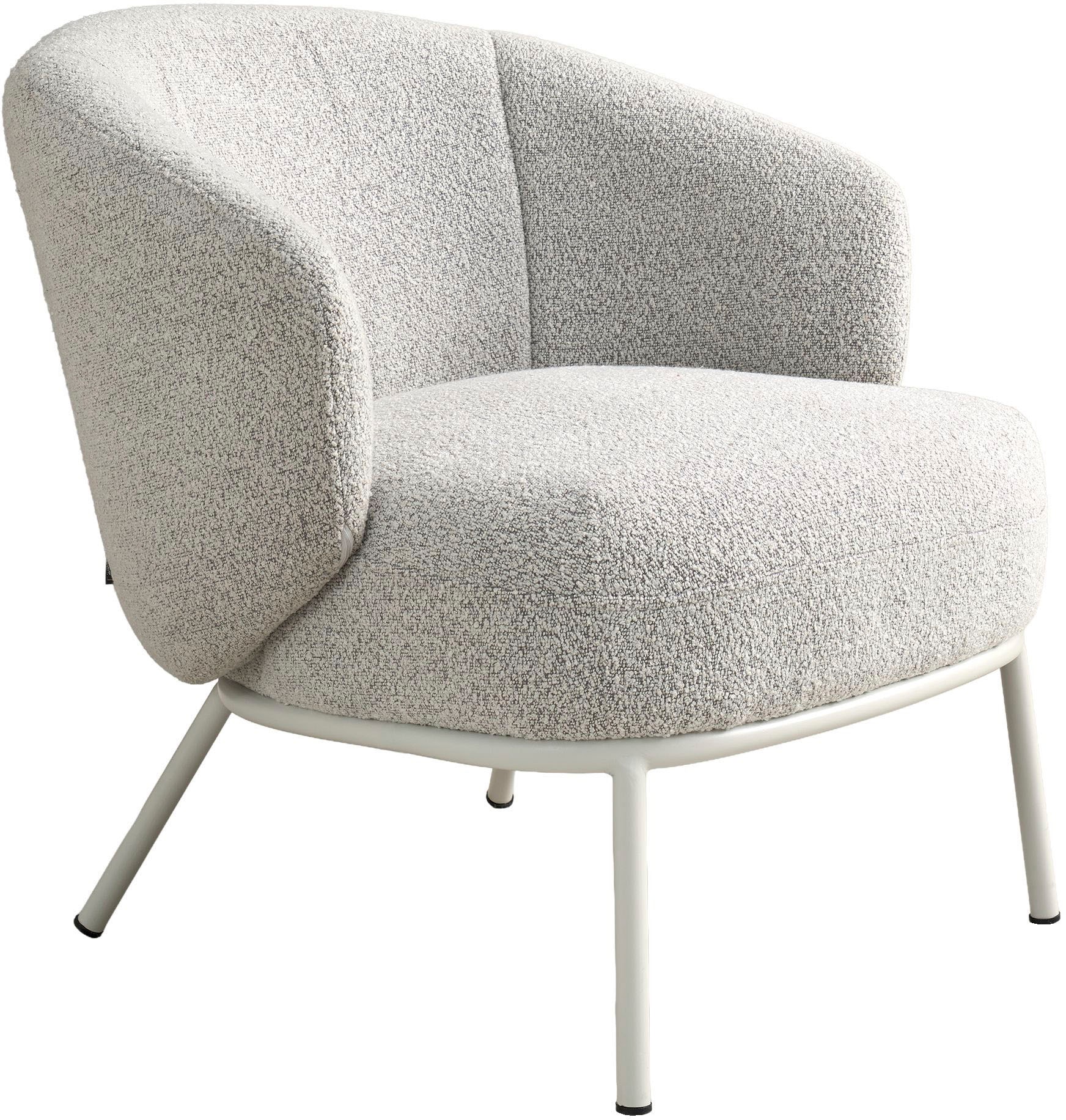 SCHÖNER WOHNEN-Kollektion Loungesessel »SELVIK« 1 Stk. tlg. mit Taschenfederkern, Bezug Bouclé, Untergestell pulverbeschichtet