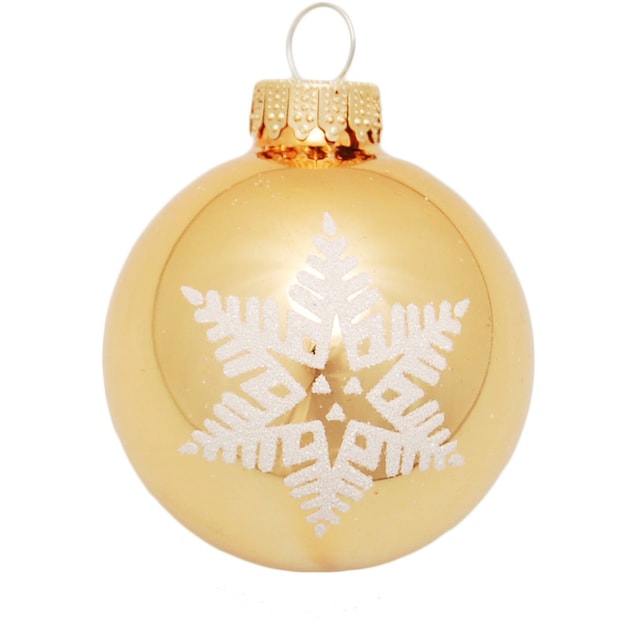 Krebs Glas Lauscha Weihnachtsbaumkugel »Schneeflocke goldfarben«, (Set, 16  St.), Weihnachtsdeko, Christbaumschmuck, Christbaumkugeln aus Glas  bestellen | BAUR