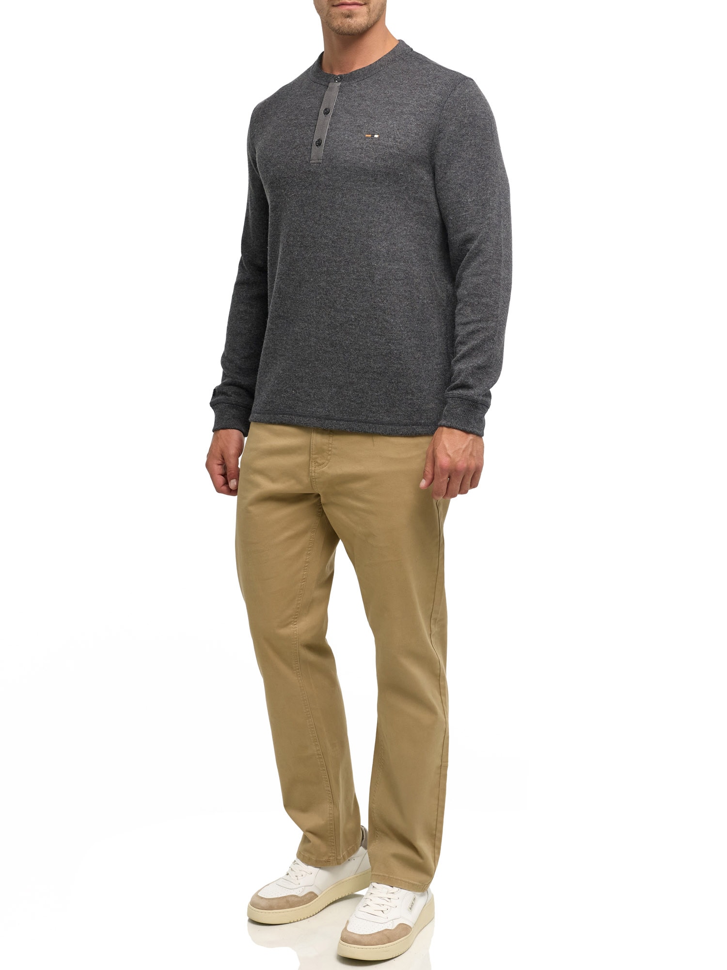 Indicode Sweatshirt »INDorburn Grandad«, Materialmix, regular fit
